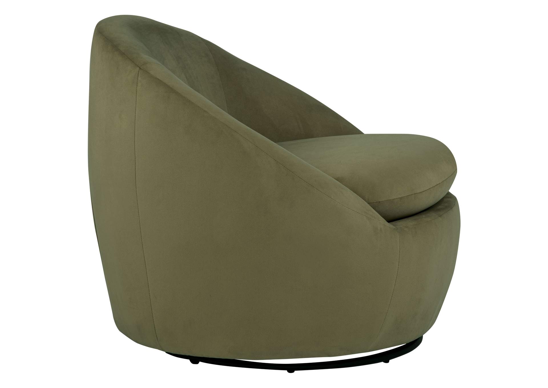 Myernick Velvet Upholstered Swivel Accent Chair Olive image 12