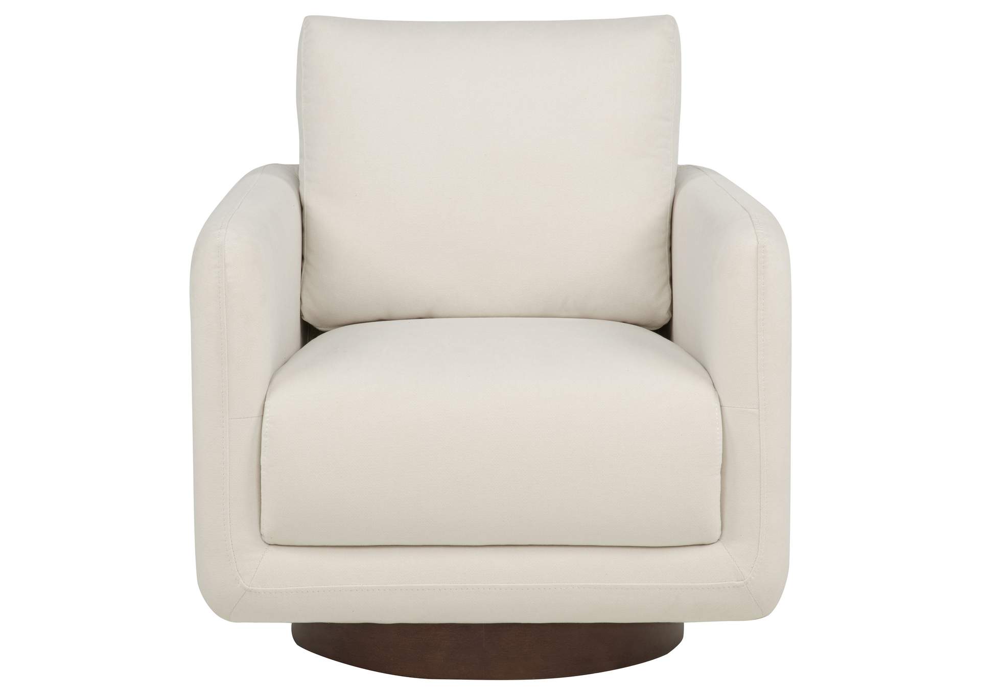 Iris Fabric Upholstered Swivel Accent Chair Ivory image 4