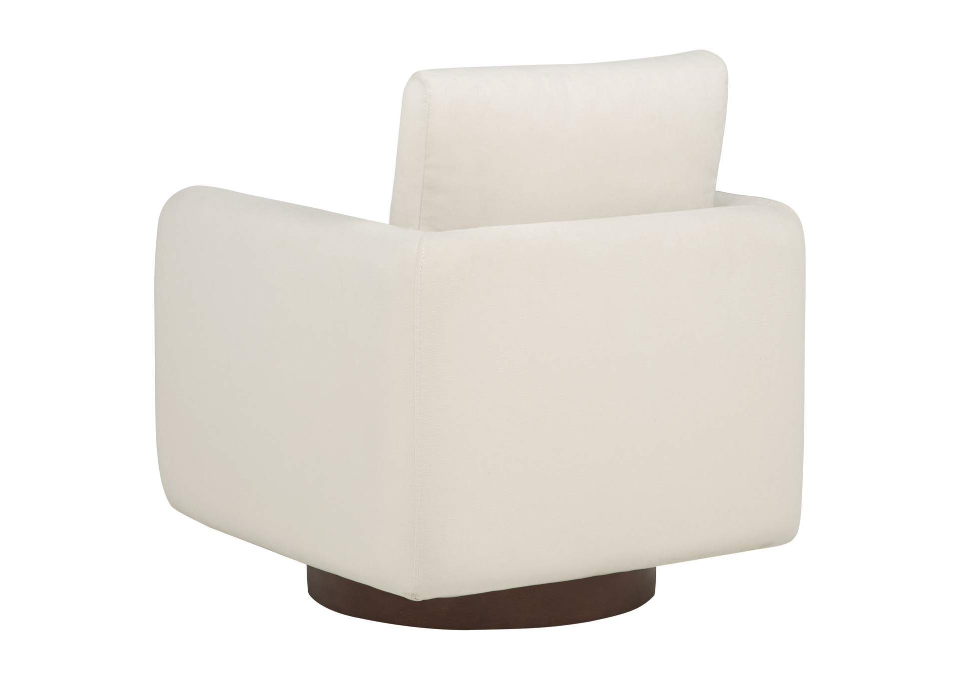 Iris Fabric Upholstered Swivel Accent Chair Ivory image 7