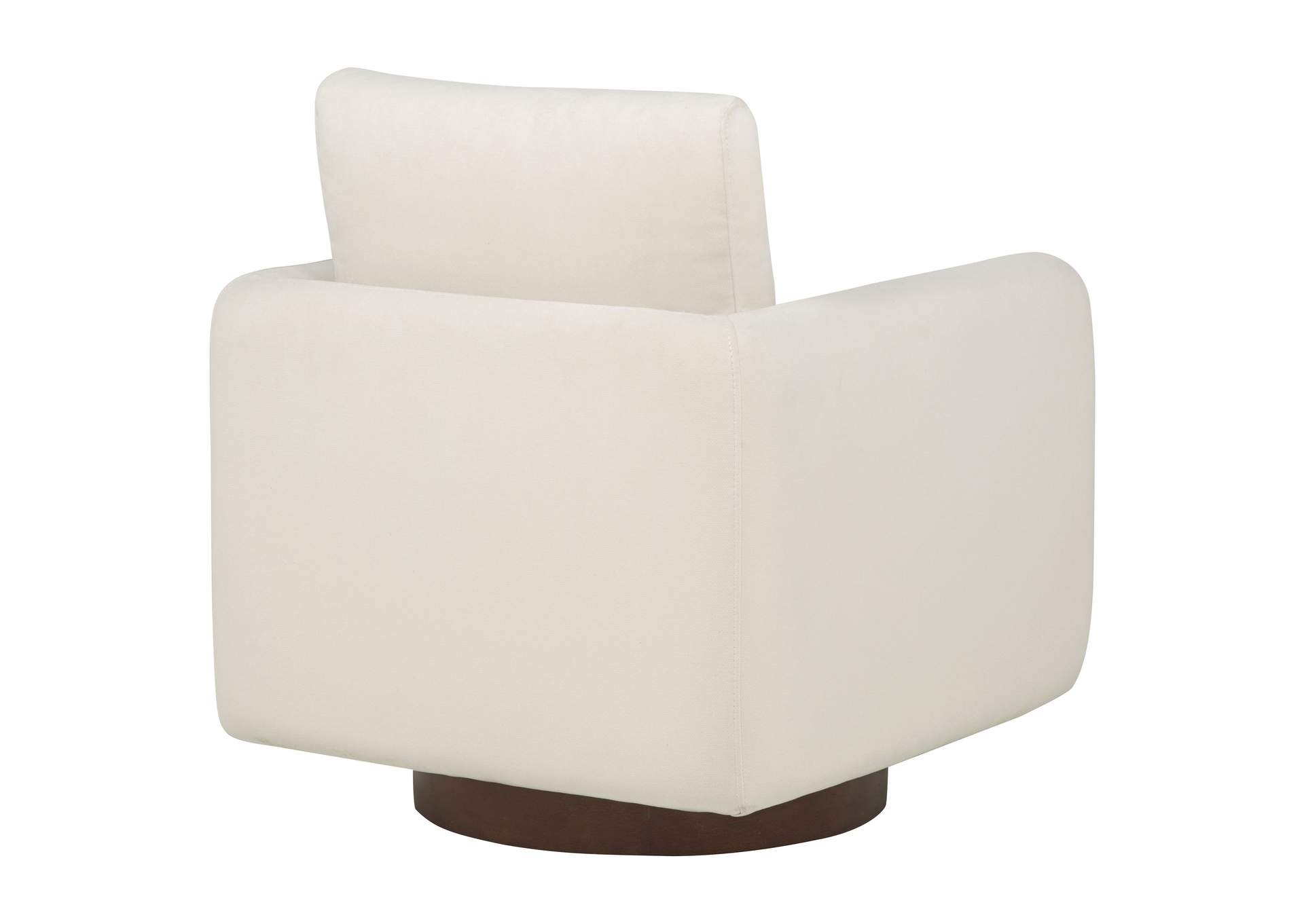 Iris Fabric Upholstered Swivel Accent Chair Ivory image 9