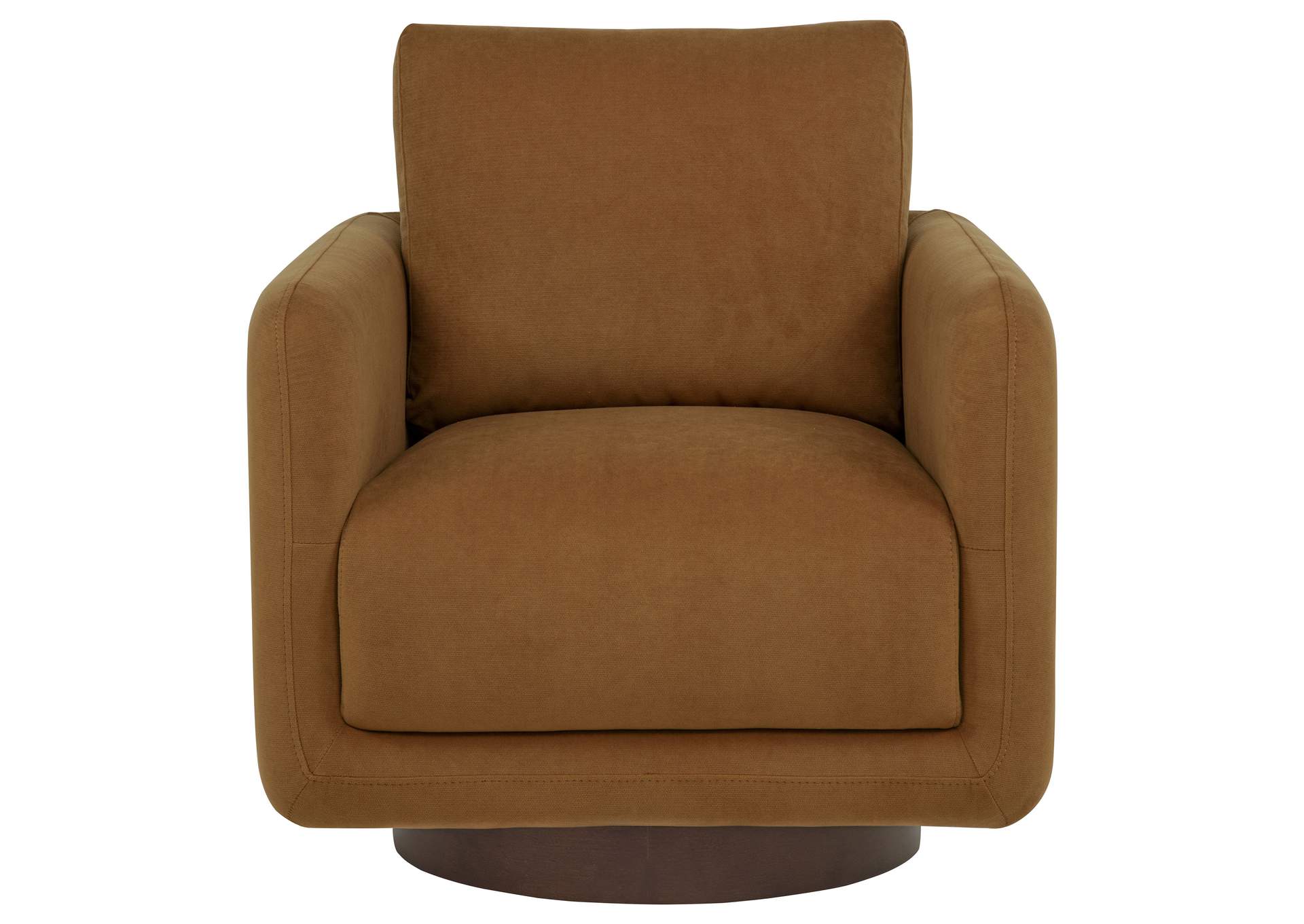 Iris Fabric Upholstered Swivel Accent Chair Rust image 4