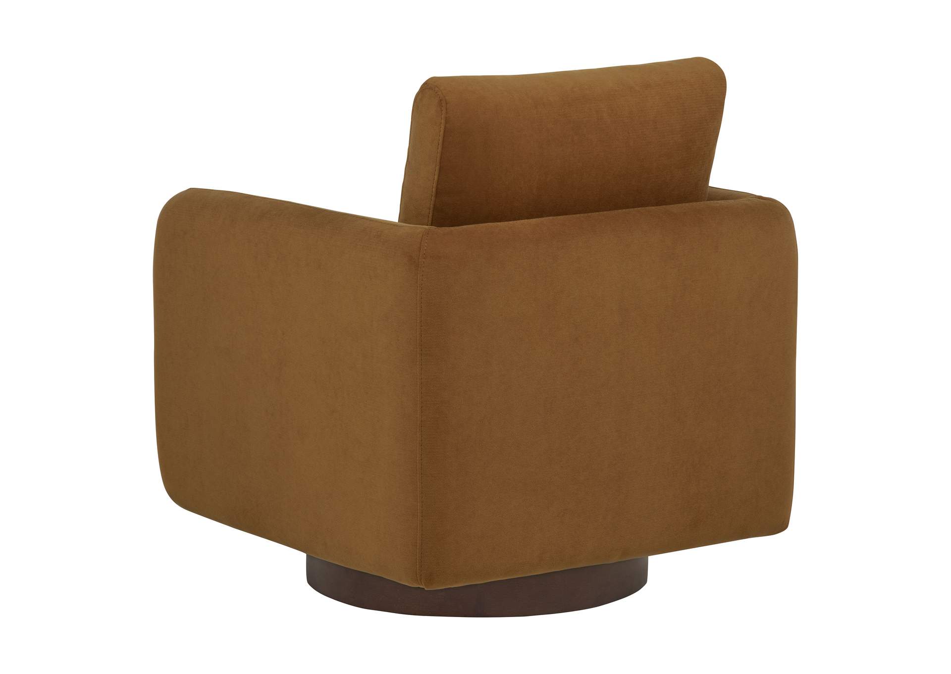 Iris Fabric Upholstered Swivel Accent Chair Rust image 7