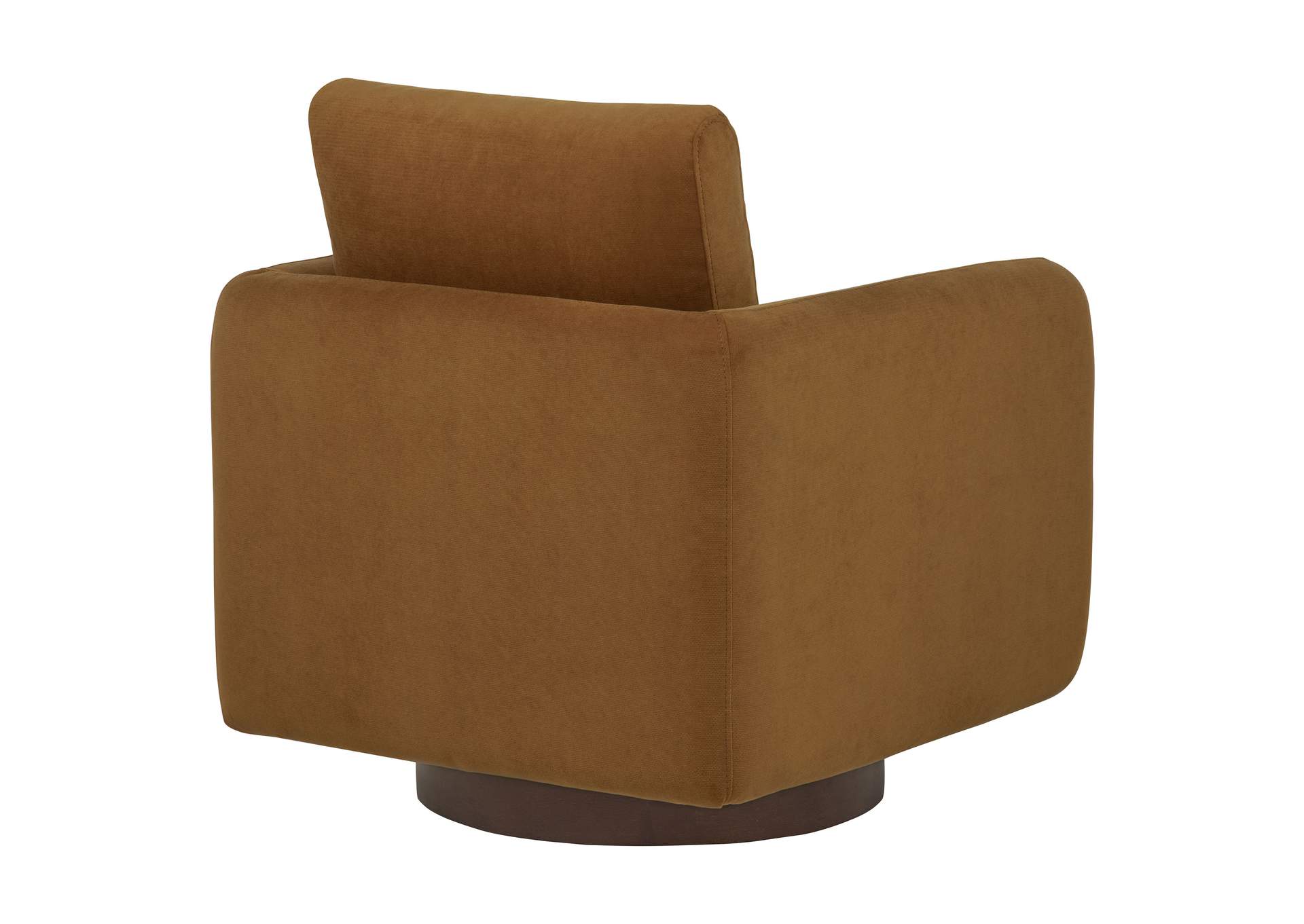 Iris Fabric Upholstered Swivel Accent Chair Rust image 9