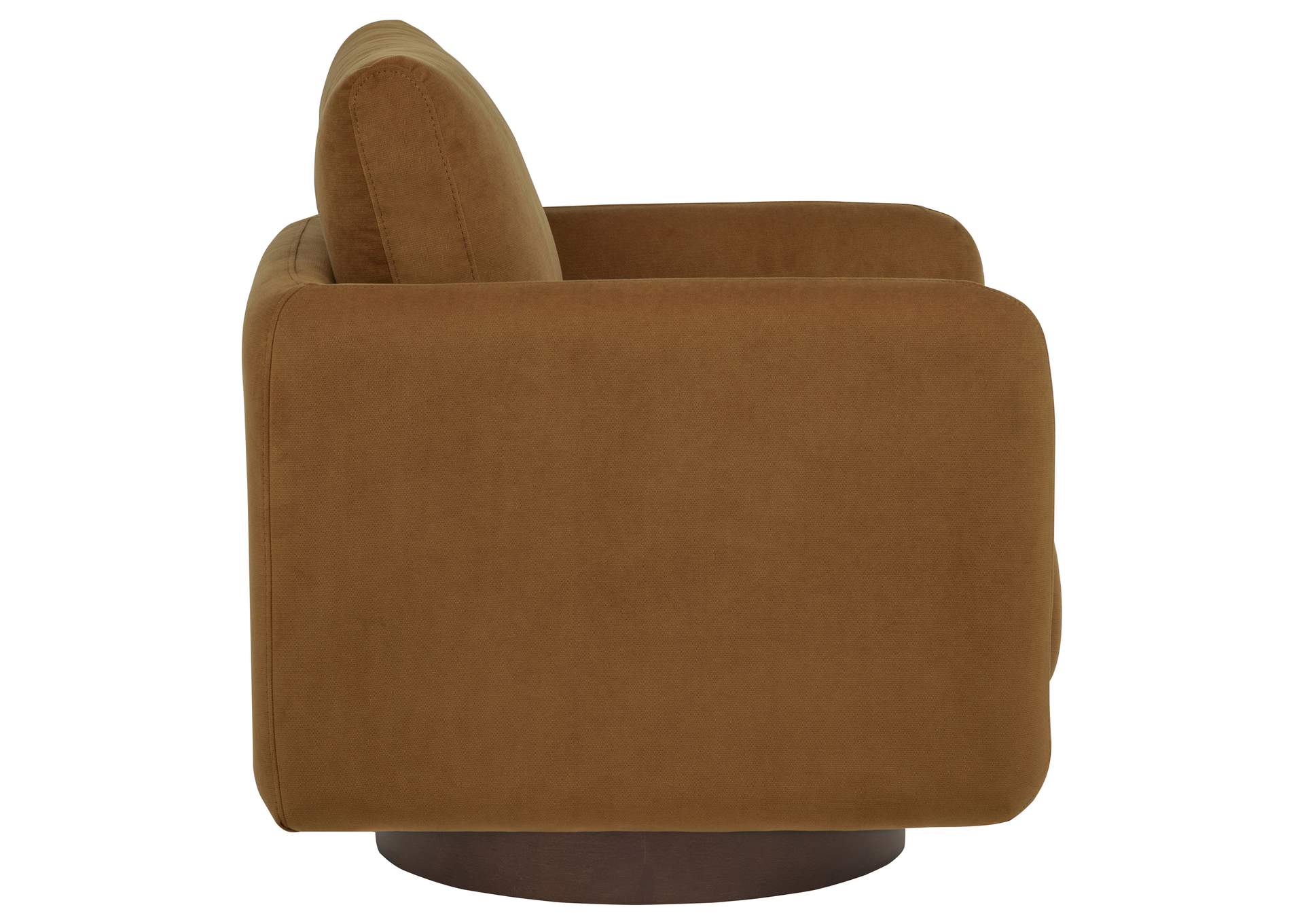 Iris Fabric Upholstered Swivel Accent Chair Rust image 10