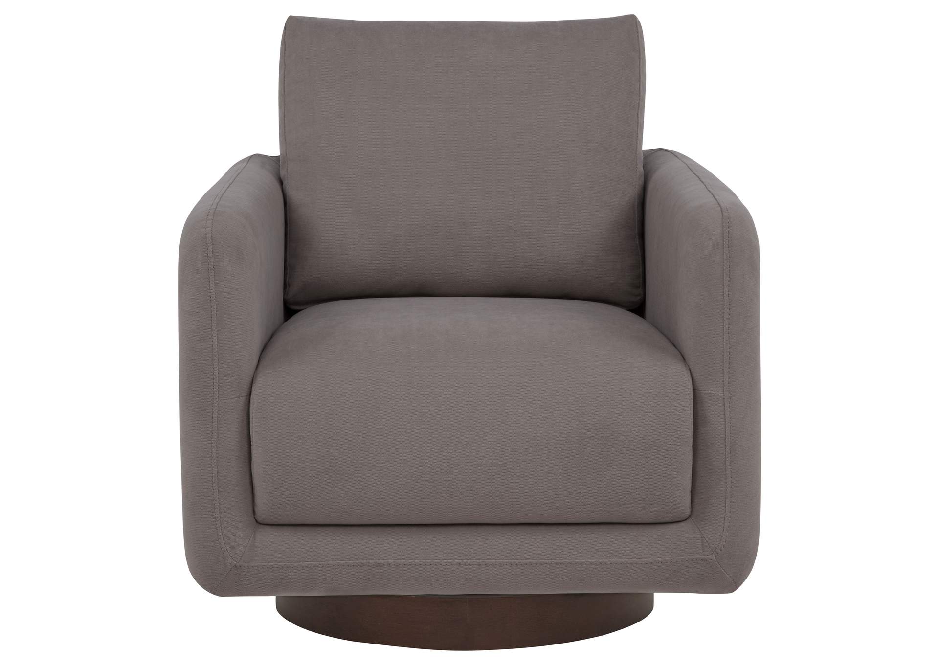 Iris Fabric Upholstered Swivel Accent Chair Stone image 4