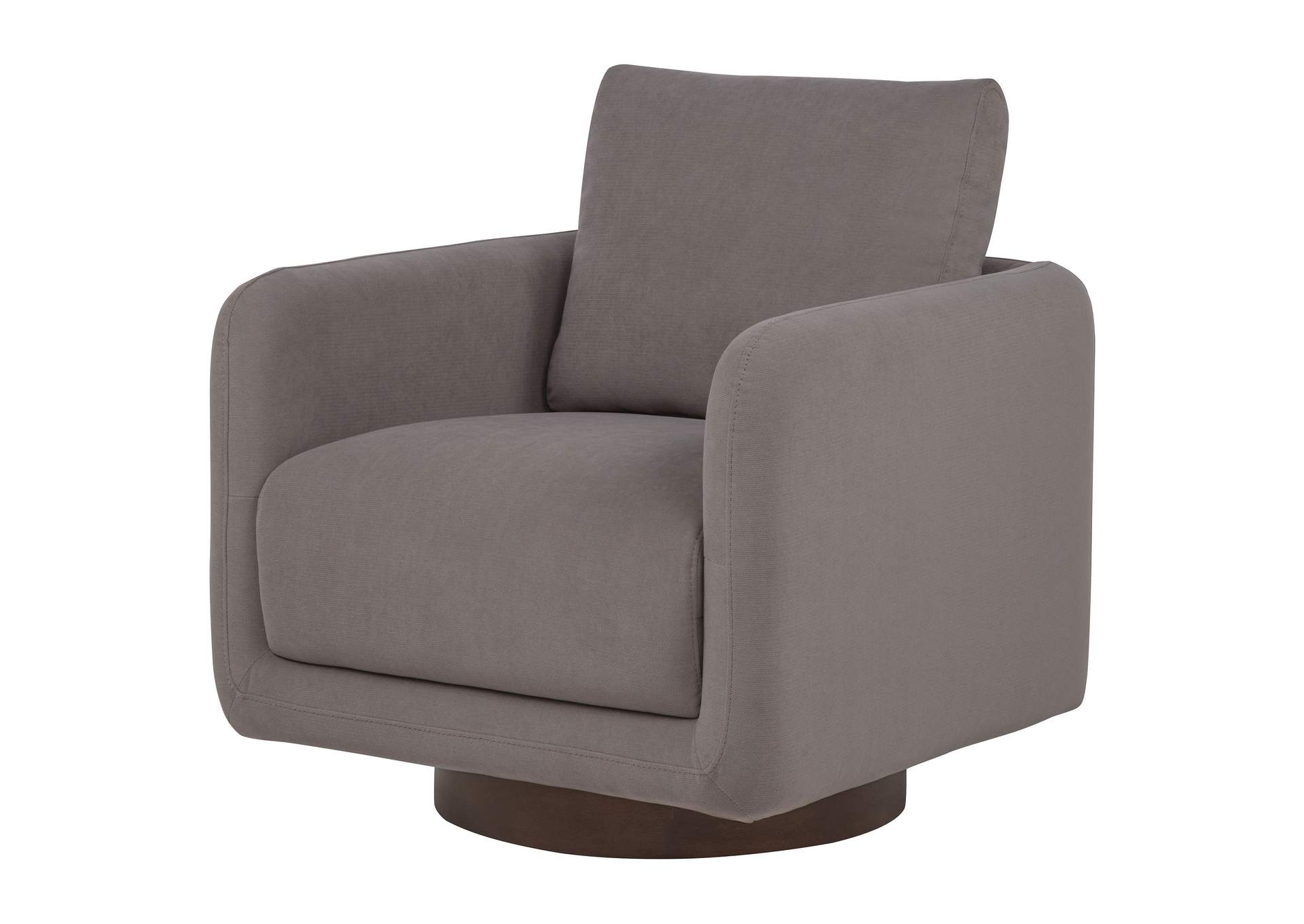 Iris Fabric Upholstered Swivel Accent Chair Stone image 5
