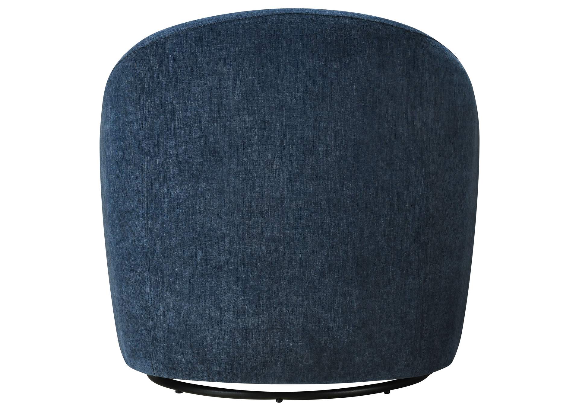 Leon Upholstered Barrel Swivel Accent Chair Navy image 8
