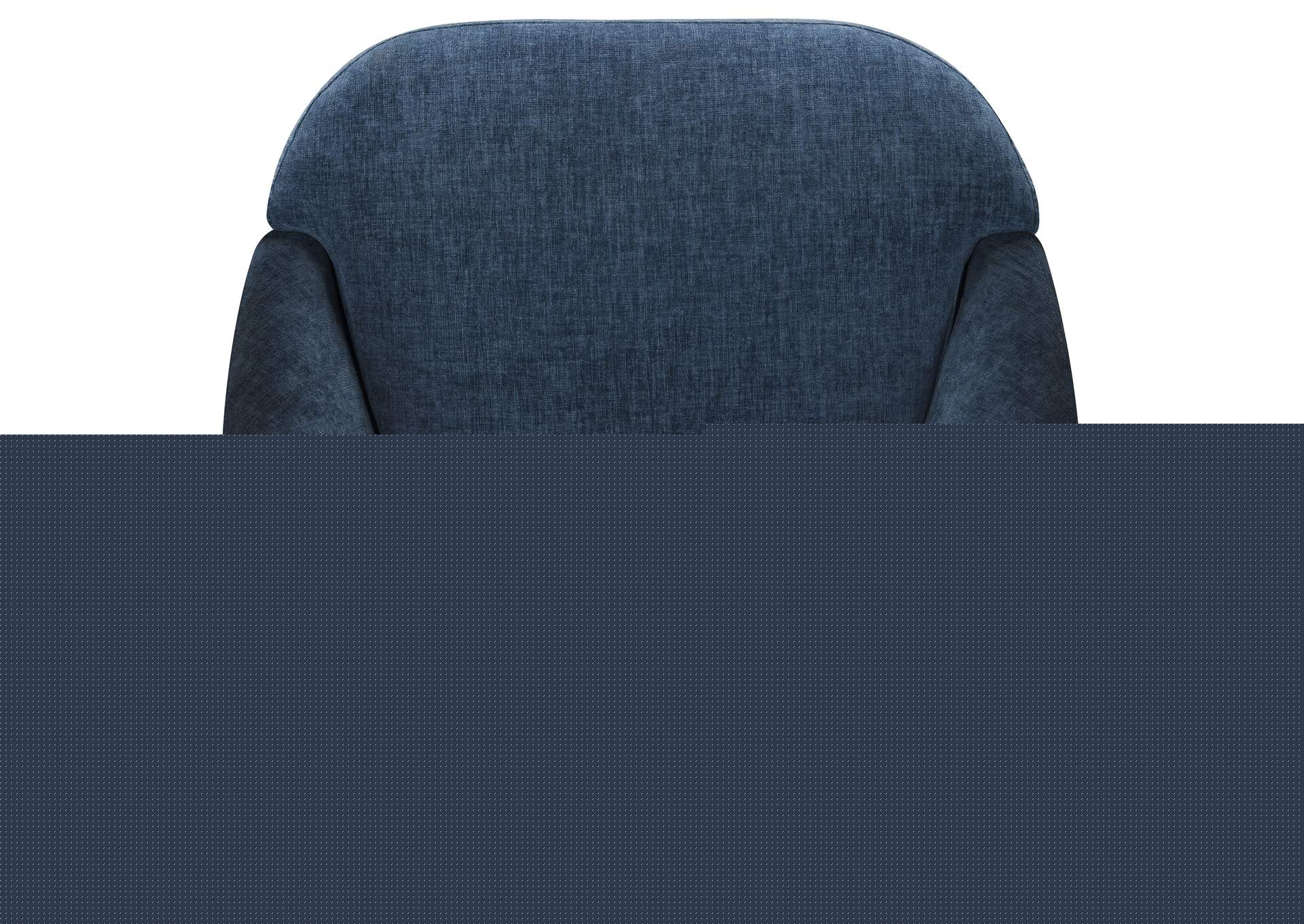 Leon Upholstered Barrel Swivel Accent Chair Navy image 11