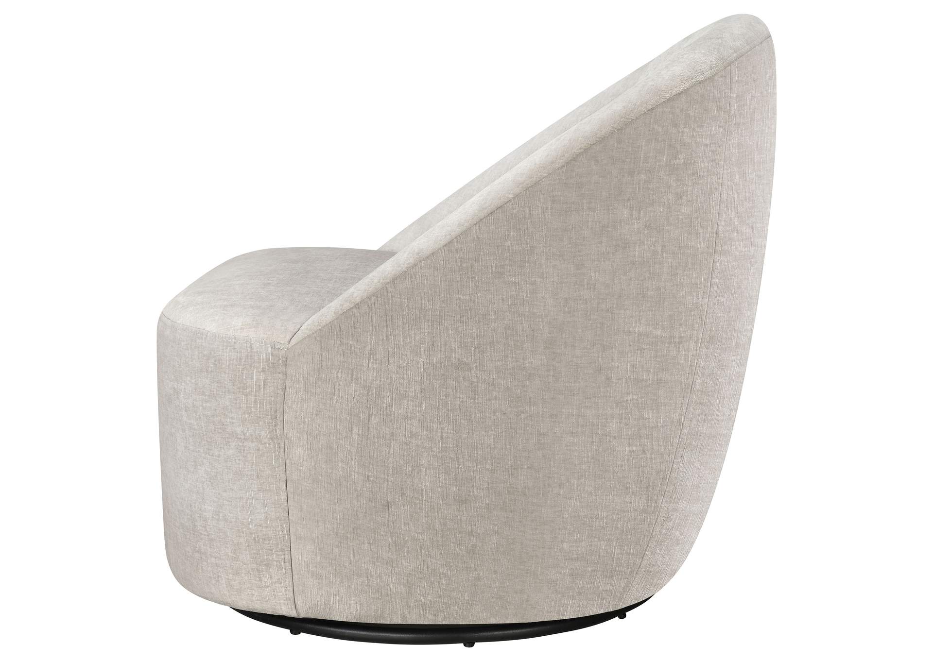 Leon Chenille Upholstered Swivel Accent Chair Beige image 6