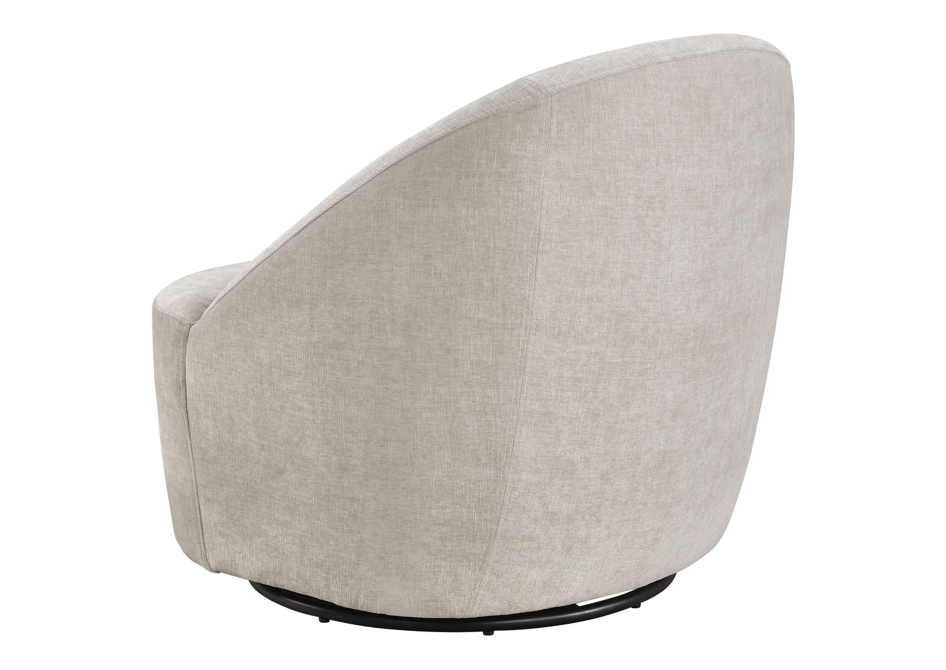 Leon Chenille Upholstered Swivel Accent Chair Beige image 7