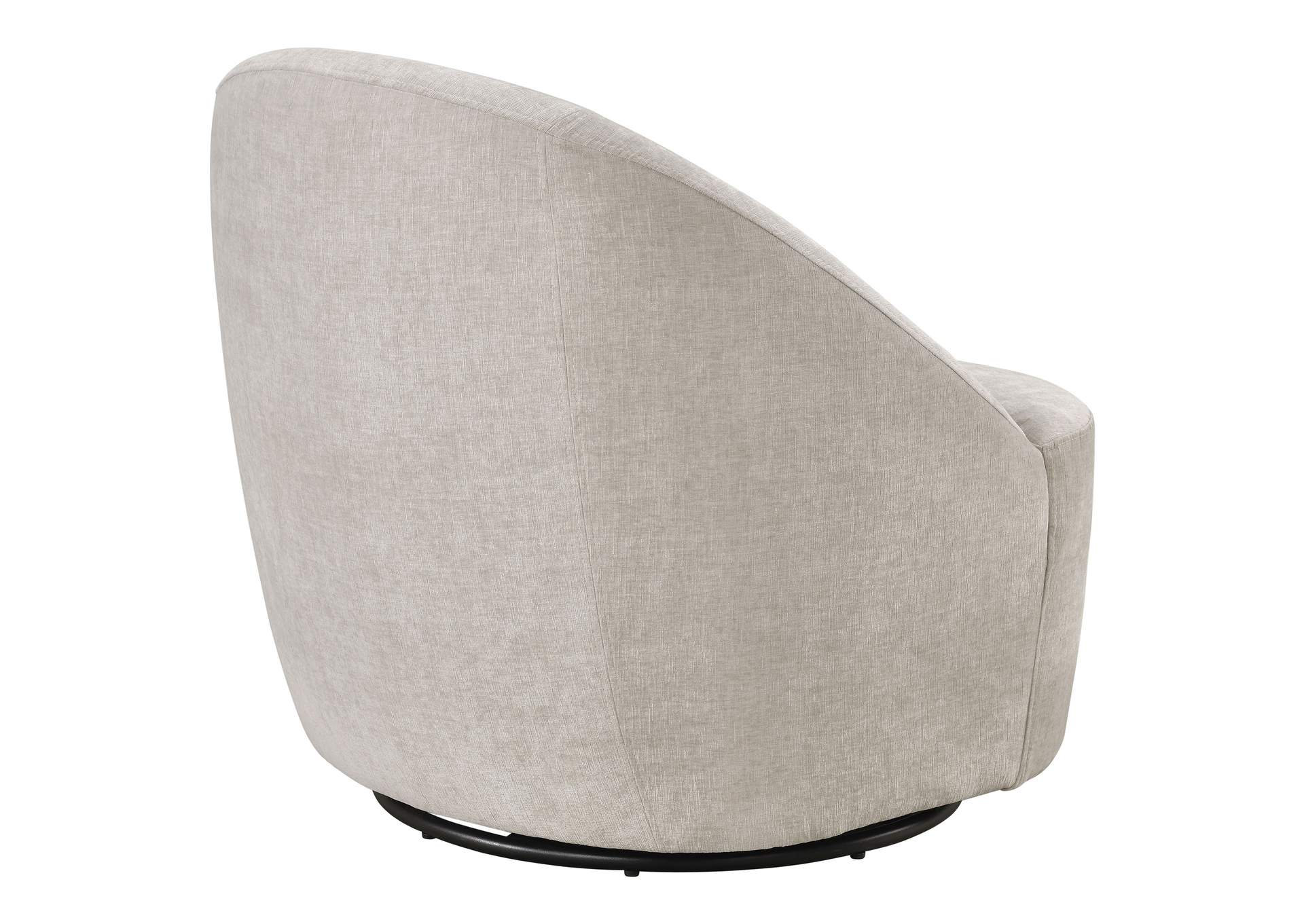 Leon Chenille Upholstered Swivel Accent Chair Beige image 9