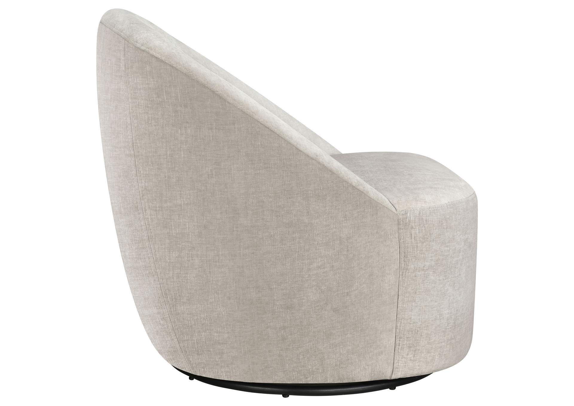 Leon Chenille Upholstered Swivel Accent Chair Beige image 10