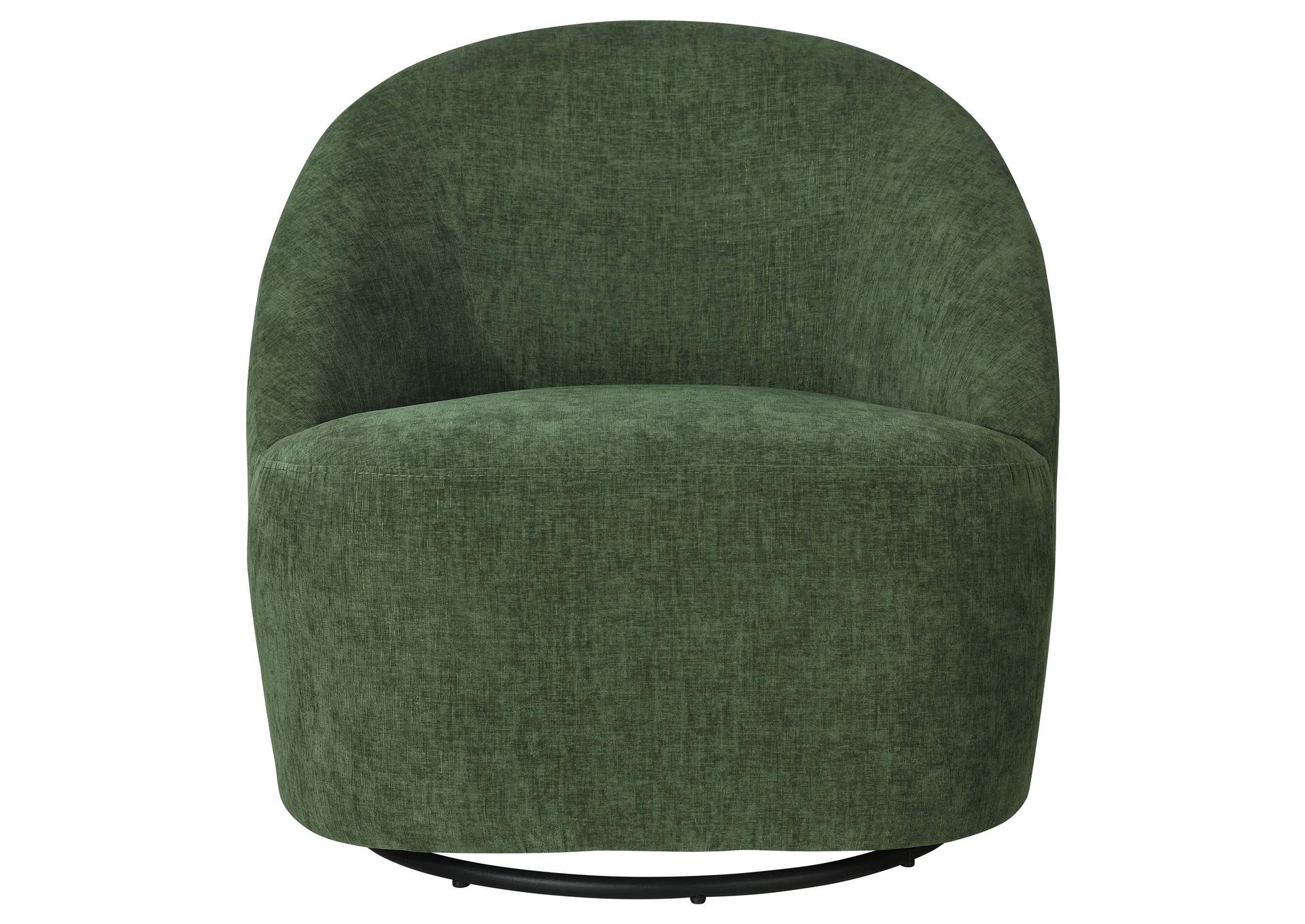 Leon Chenille Upholstered Swivel Accent Chair Green image 4