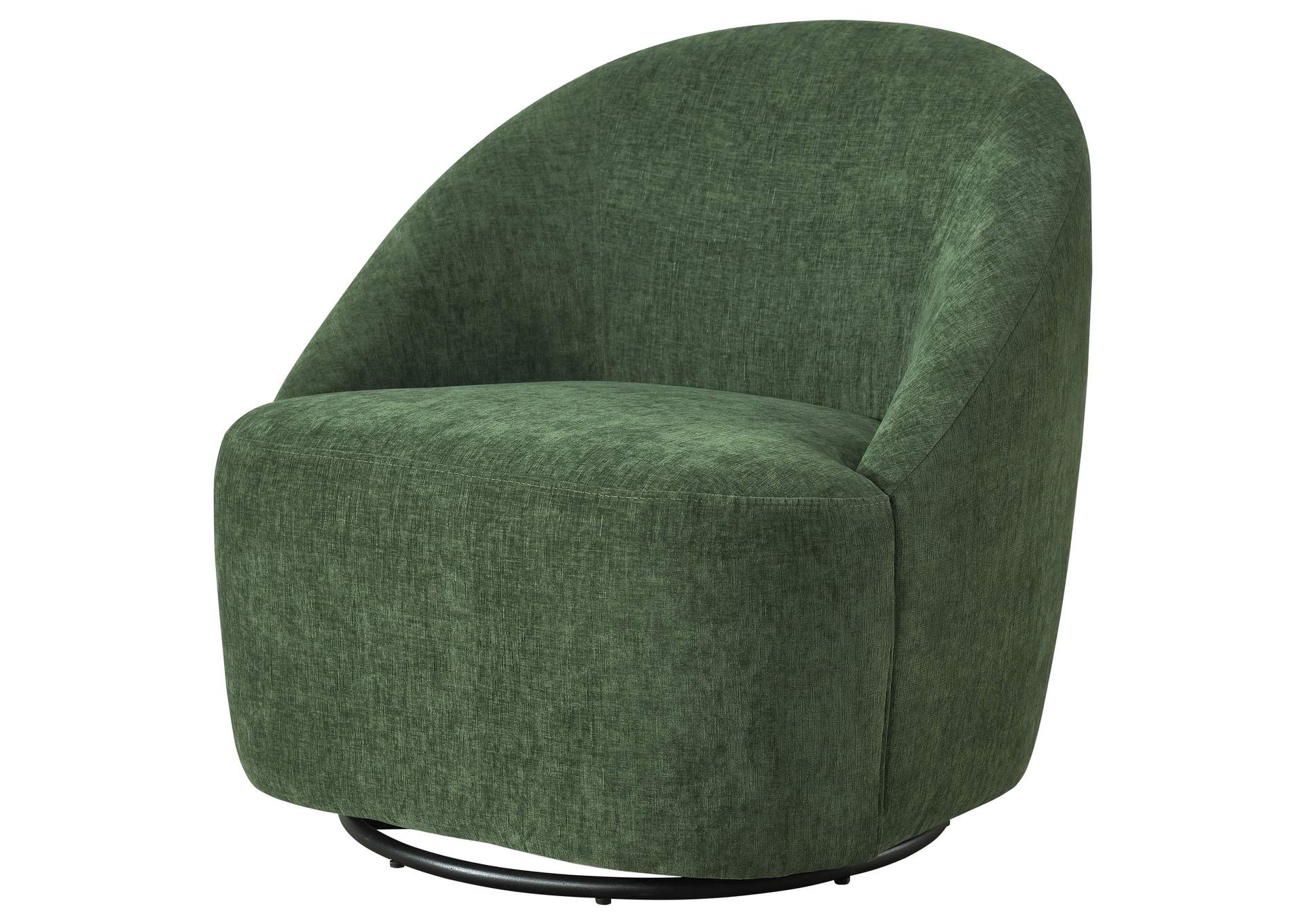 Leon Chenille Upholstered Swivel Accent Chair Green image 5