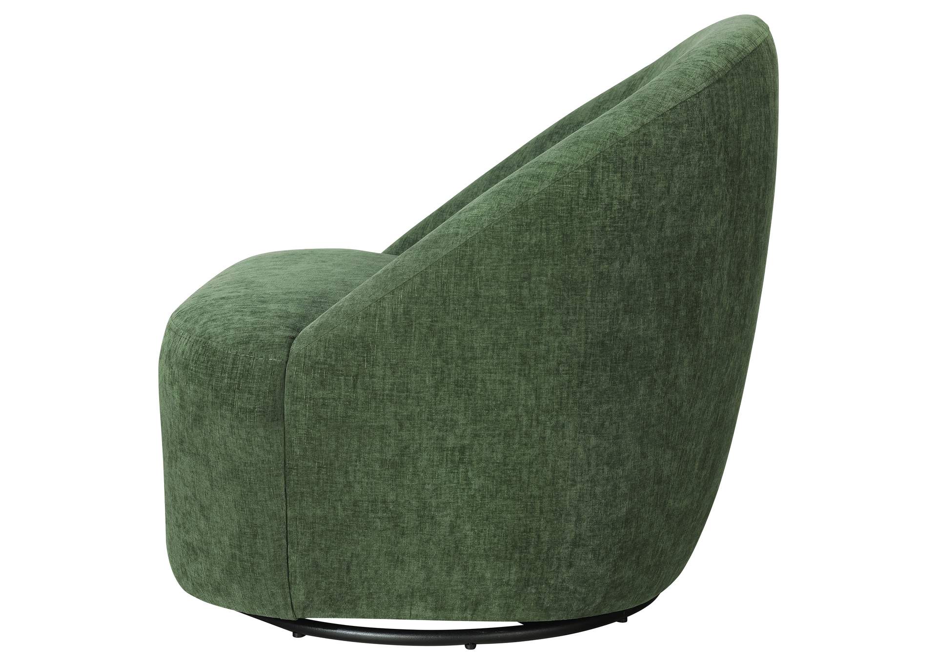 Leon Chenille Upholstered Swivel Accent Chair Green image 6