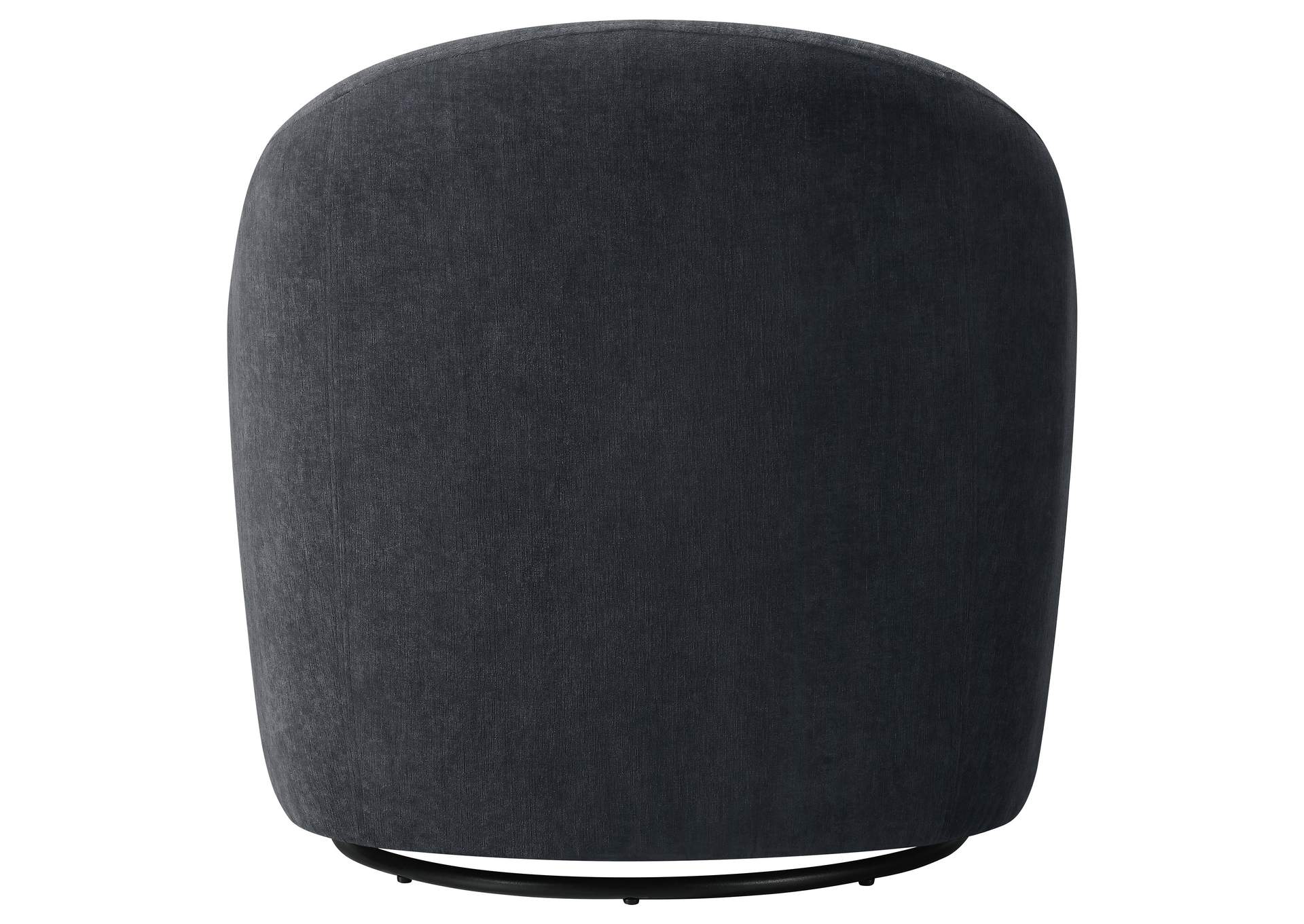 Leon Chenille Upholstered Swivel Accent Chair Black image 8