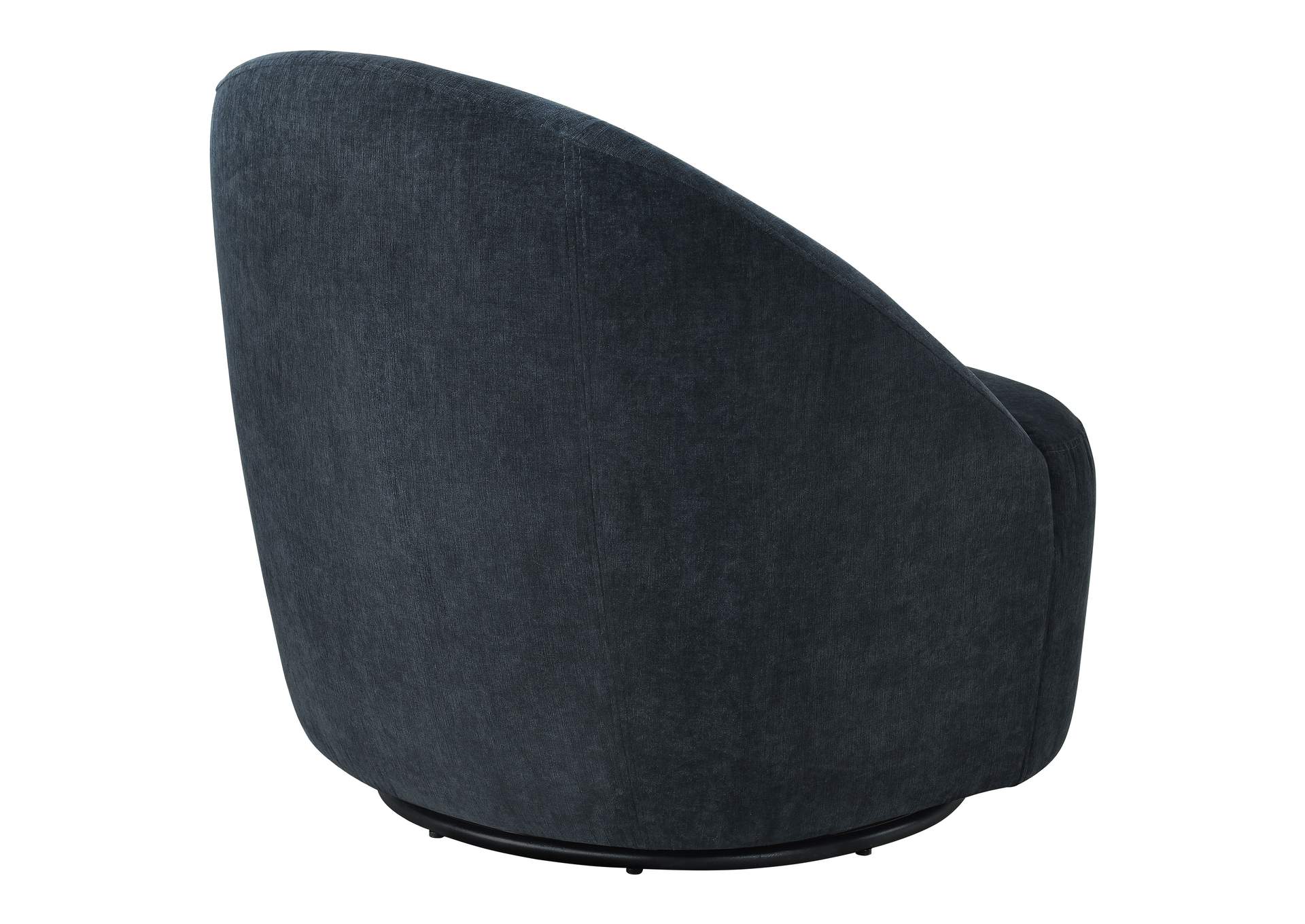 Leon Chenille Upholstered Swivel Accent Chair Black image 9