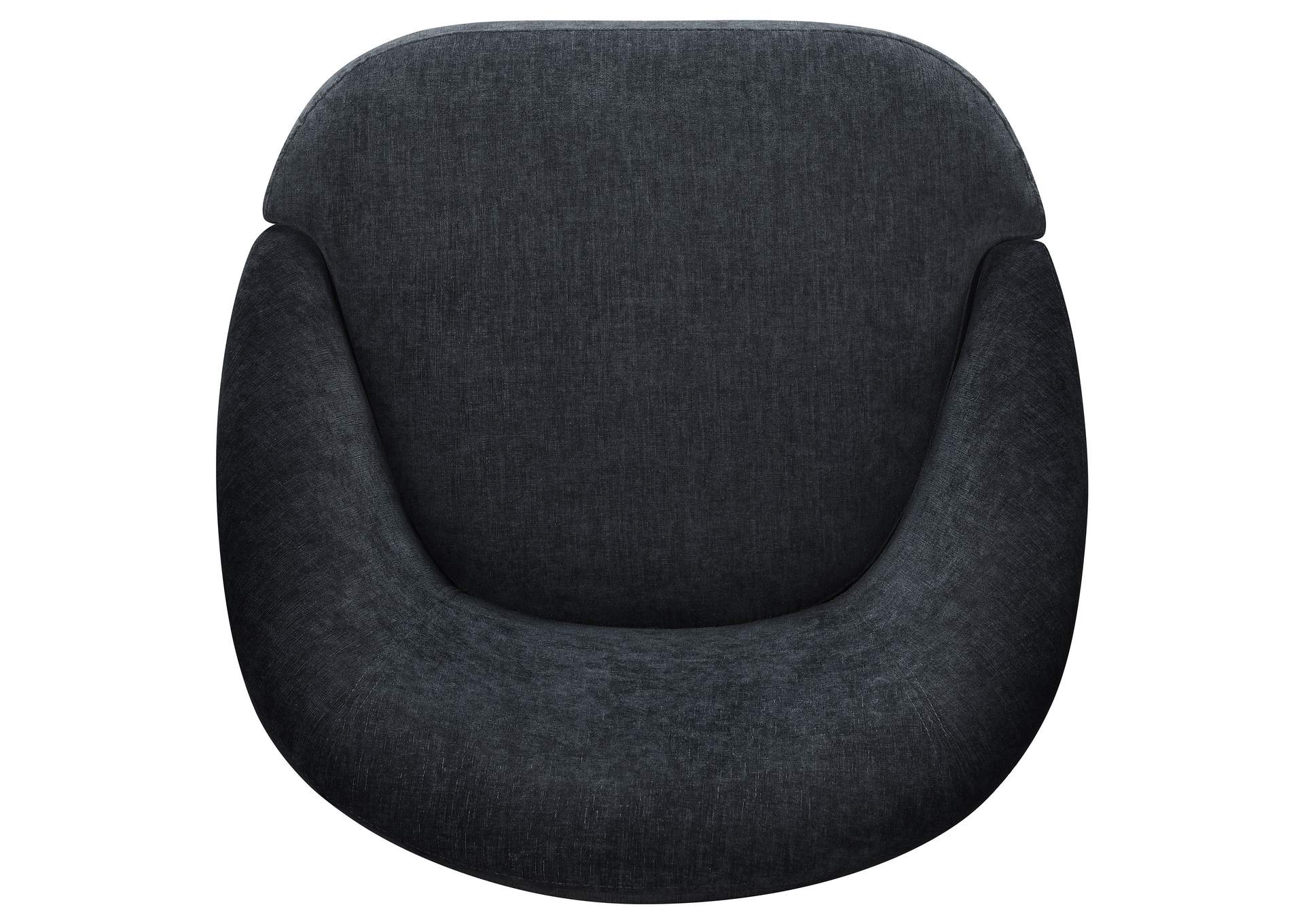 Leon Chenille Upholstered Swivel Accent Chair Black image 11