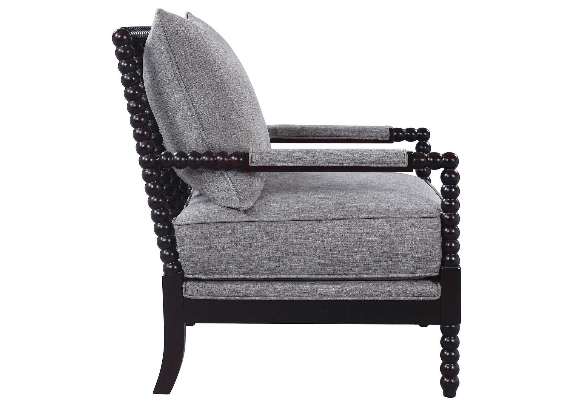 Blanchett Cushion Back Accent Chair Grey and Black