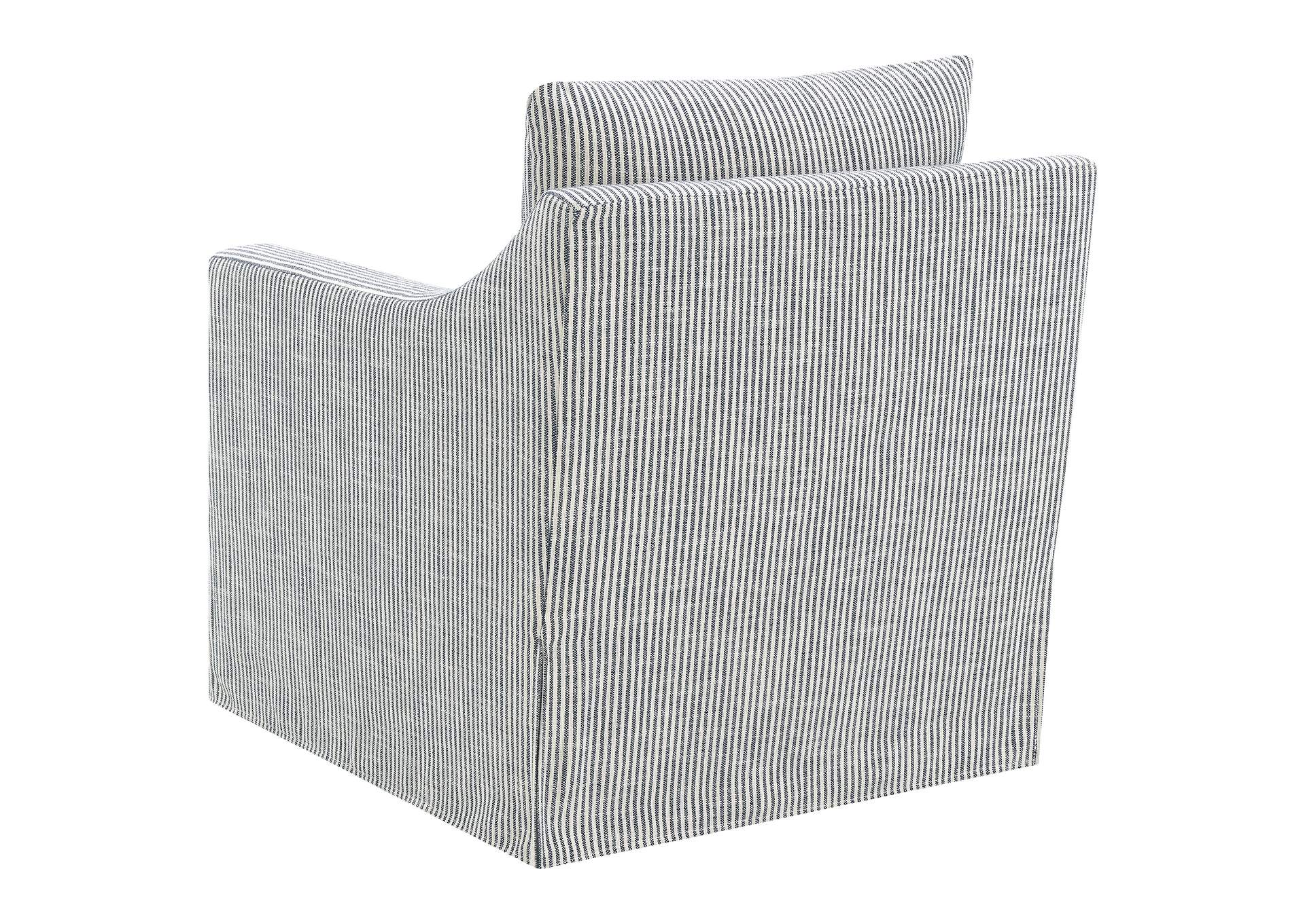 Winter Upholstered Sloped Arm Accent Swivel Chair Grey