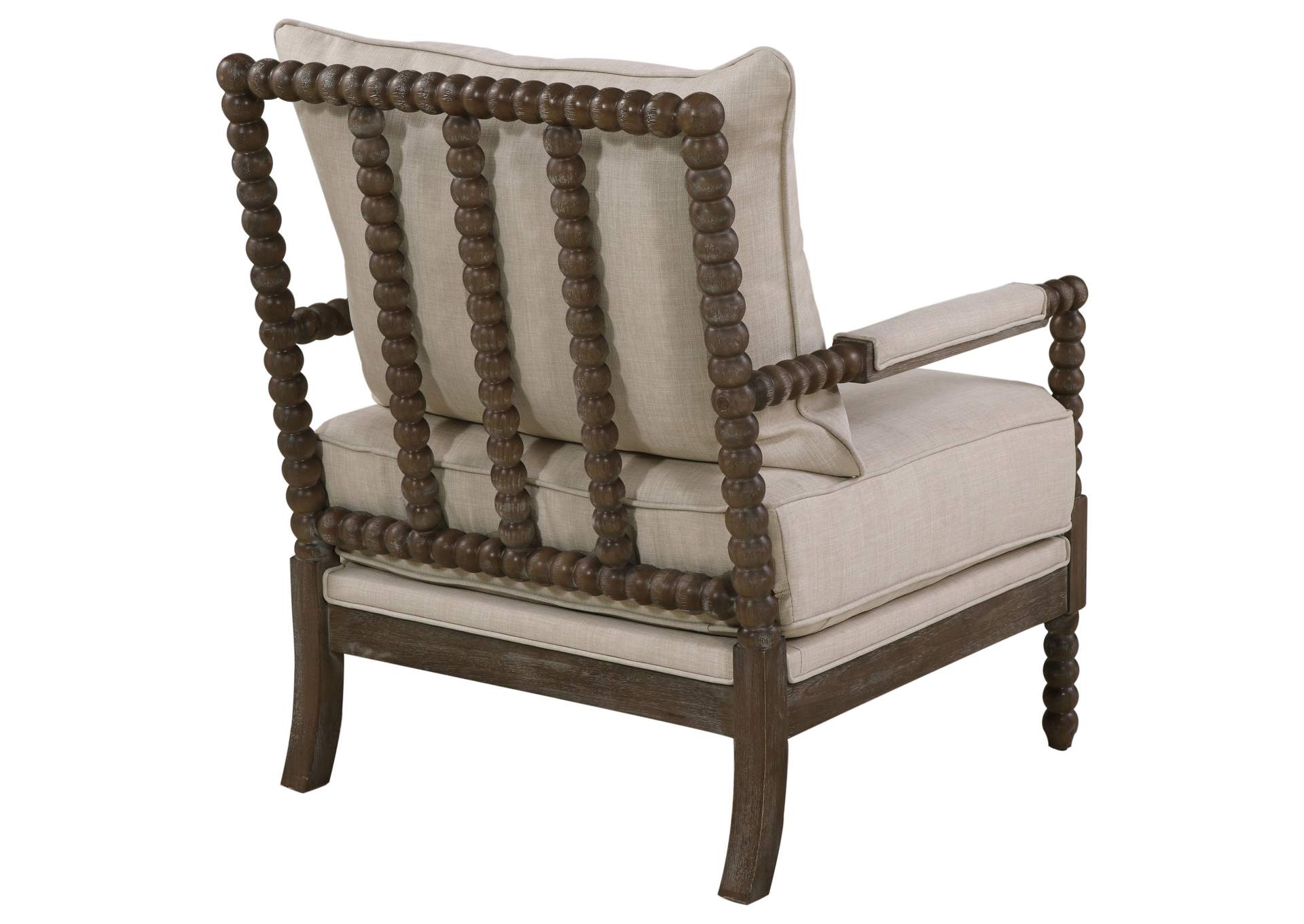 Blanchett Cushion Back Accent Chair Beige and Natural