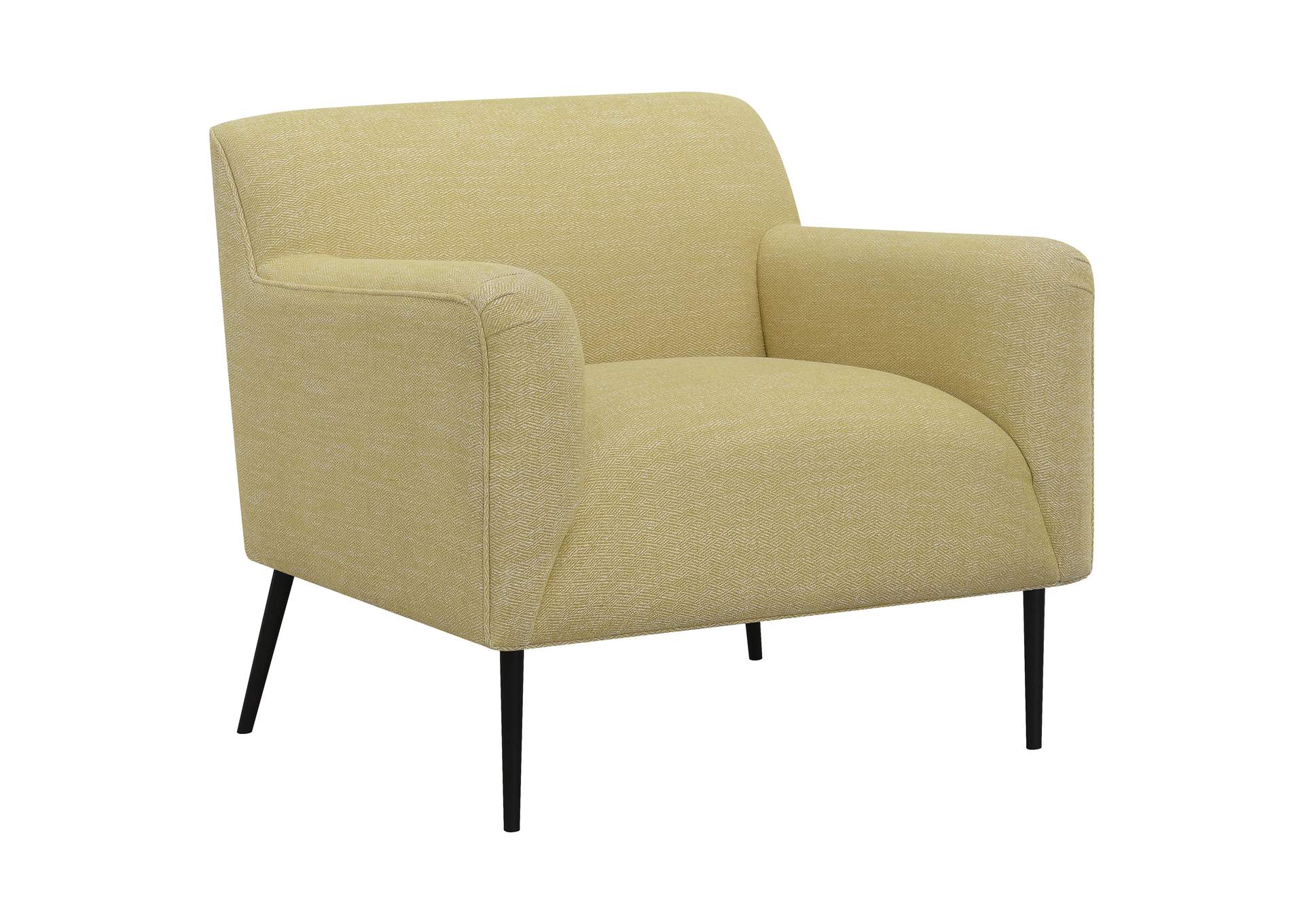 Darlene Upholstered English Arm Accent Chair Lemon