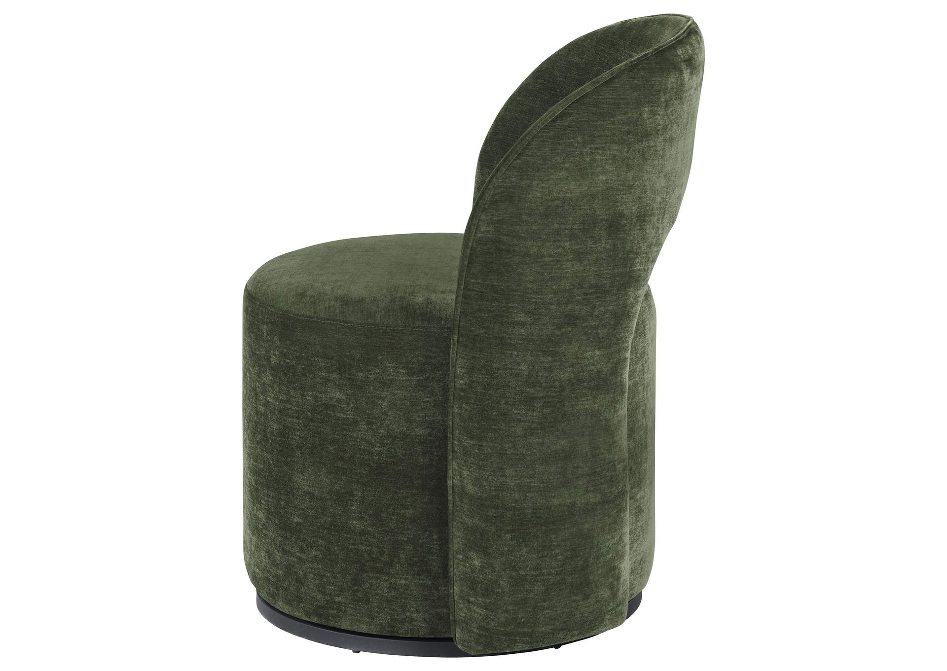 Harjo Velvet Upholstered Swivel Accent Chair Olive Green