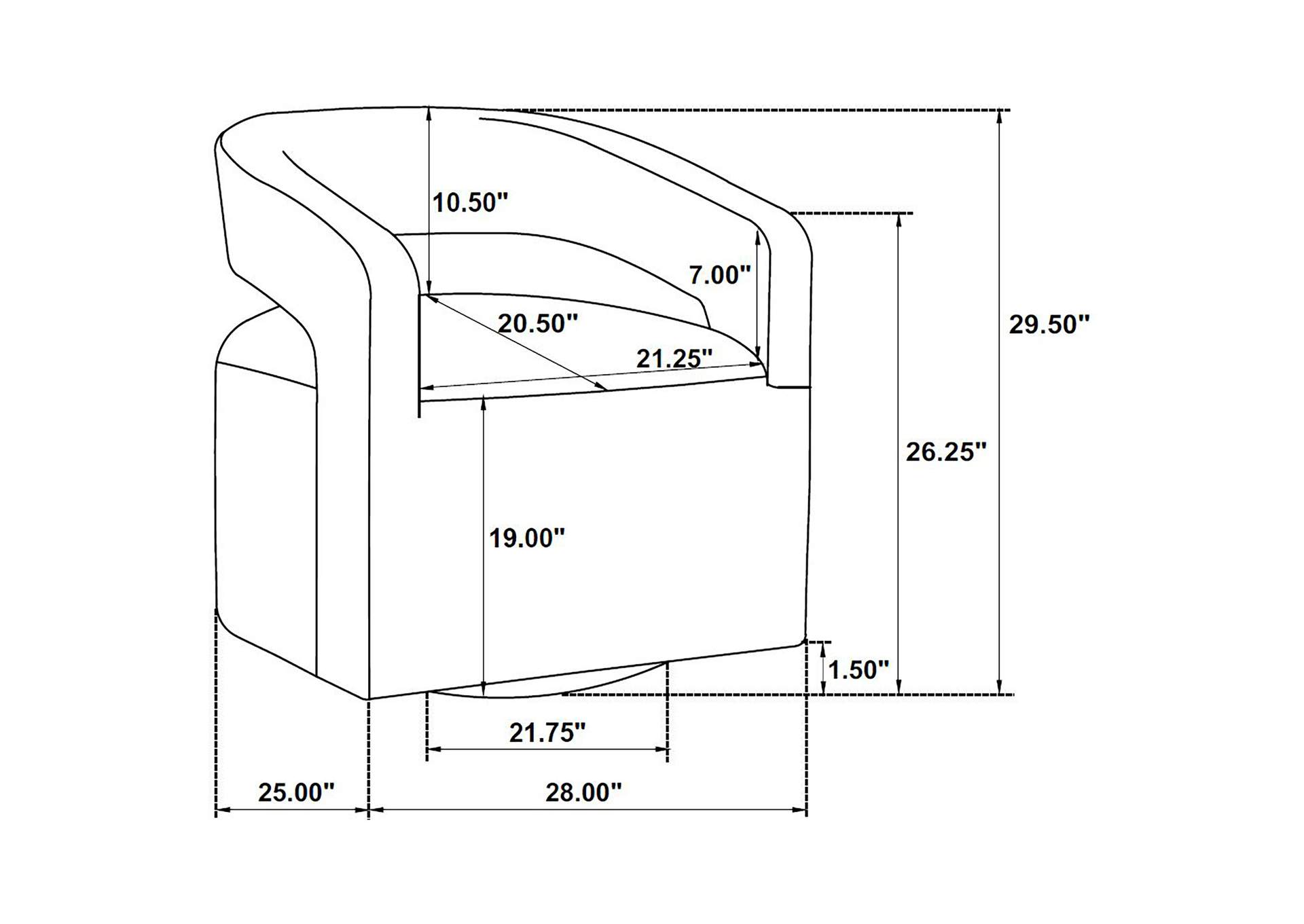 Westhill Boucle Upholstered Swivel Accent Chair Rocky Road image 12