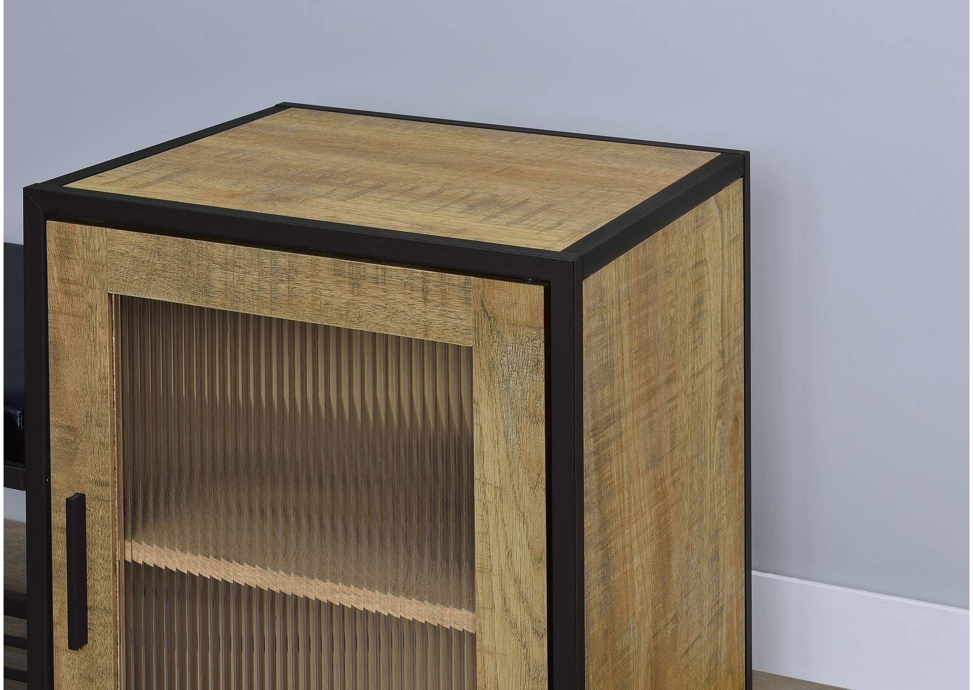Martino Shoe Storage Entryway Bench with Cabinet Mango and Black image 10