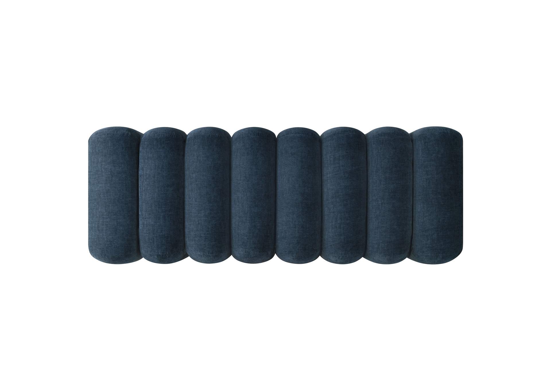 Summer Upholstered Channel Accent Bench Navy image 7