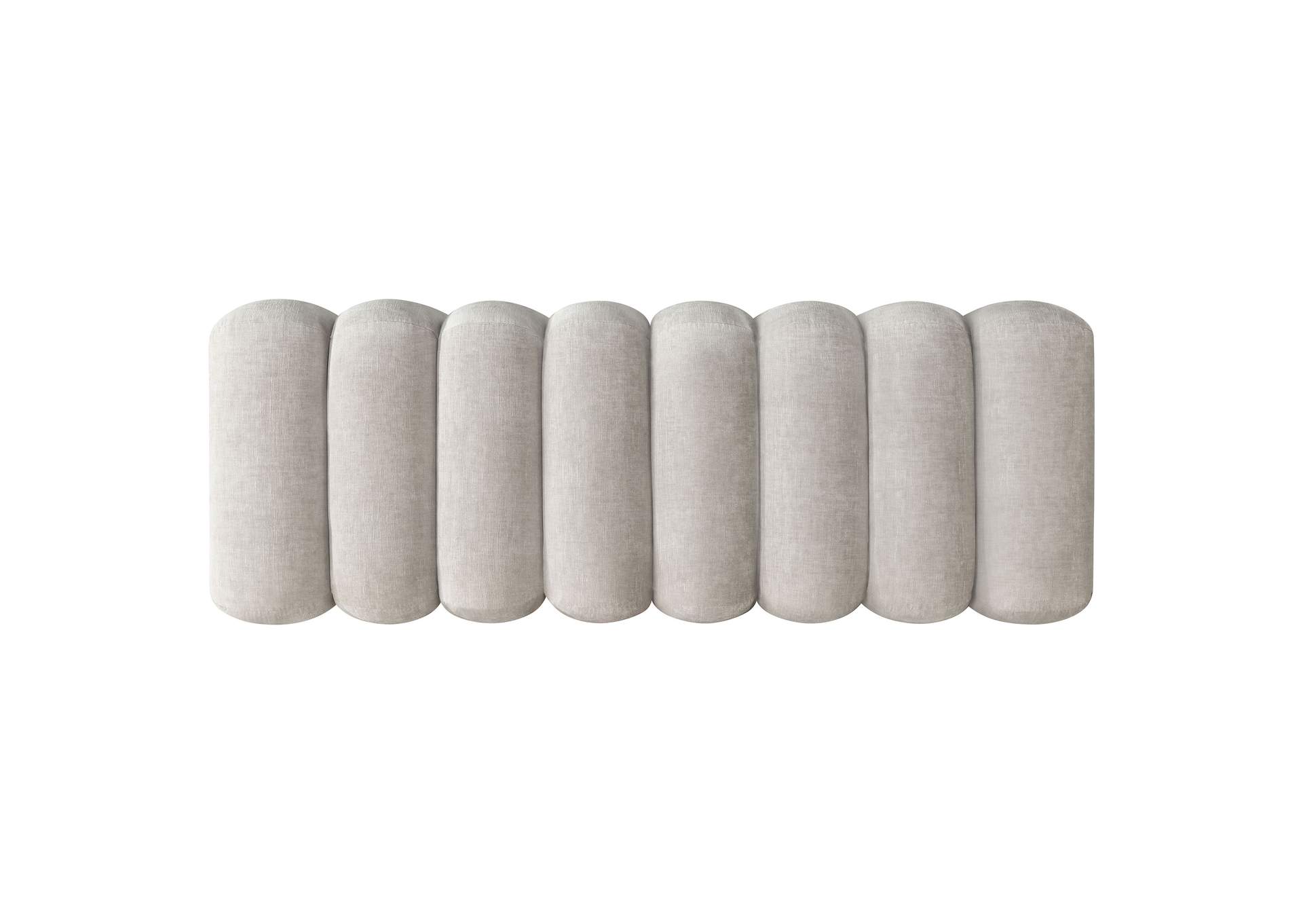 Summer Chenille Upholstered Channel Accent Bench Beige image 7
