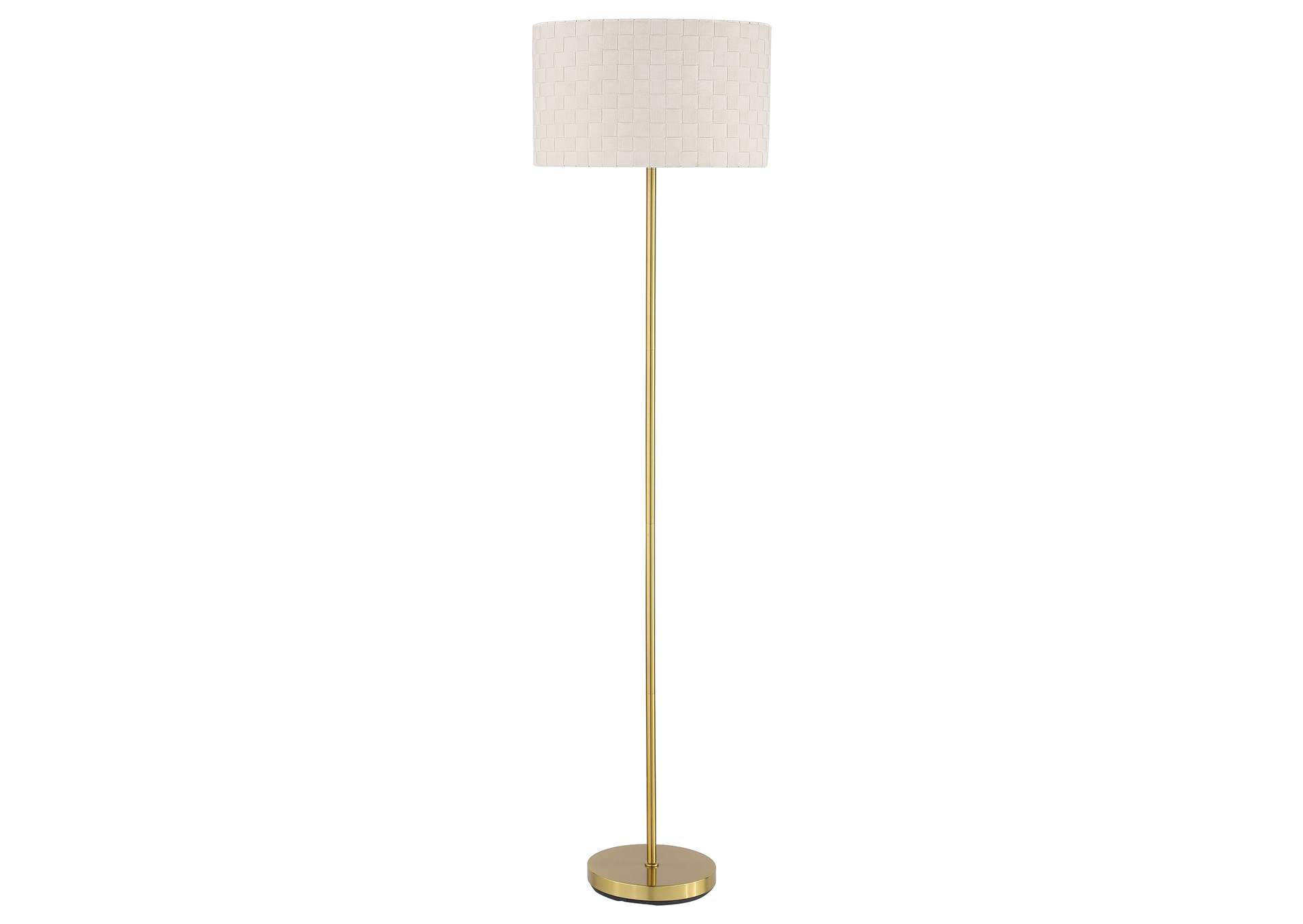 Ramiro 66-inch Drum Shade Metal Floor Lamp Gold