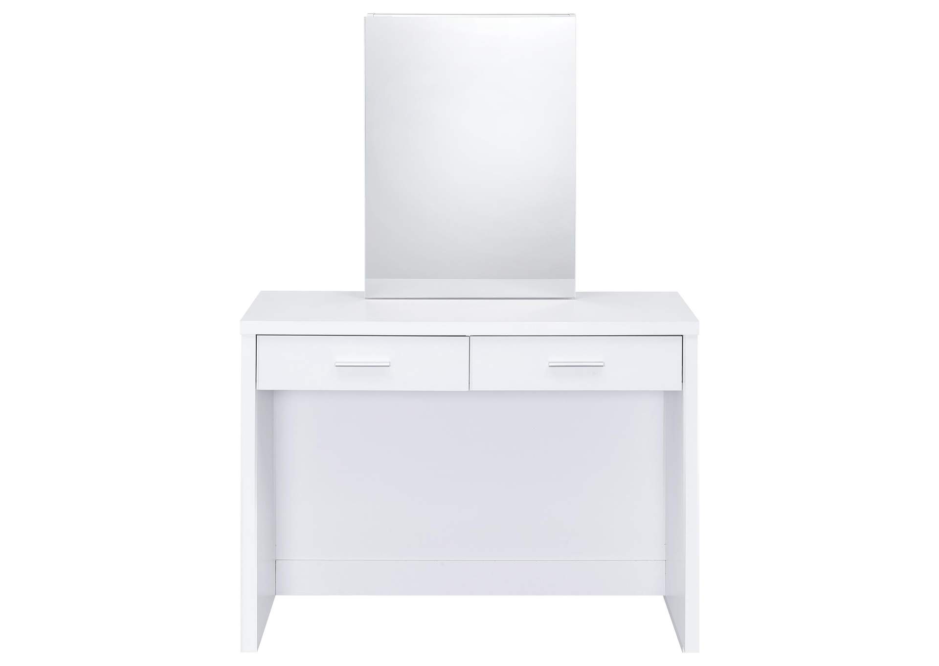 Bunbury Makeup Vanity Table Set Storage Mirror and Stool White image 17