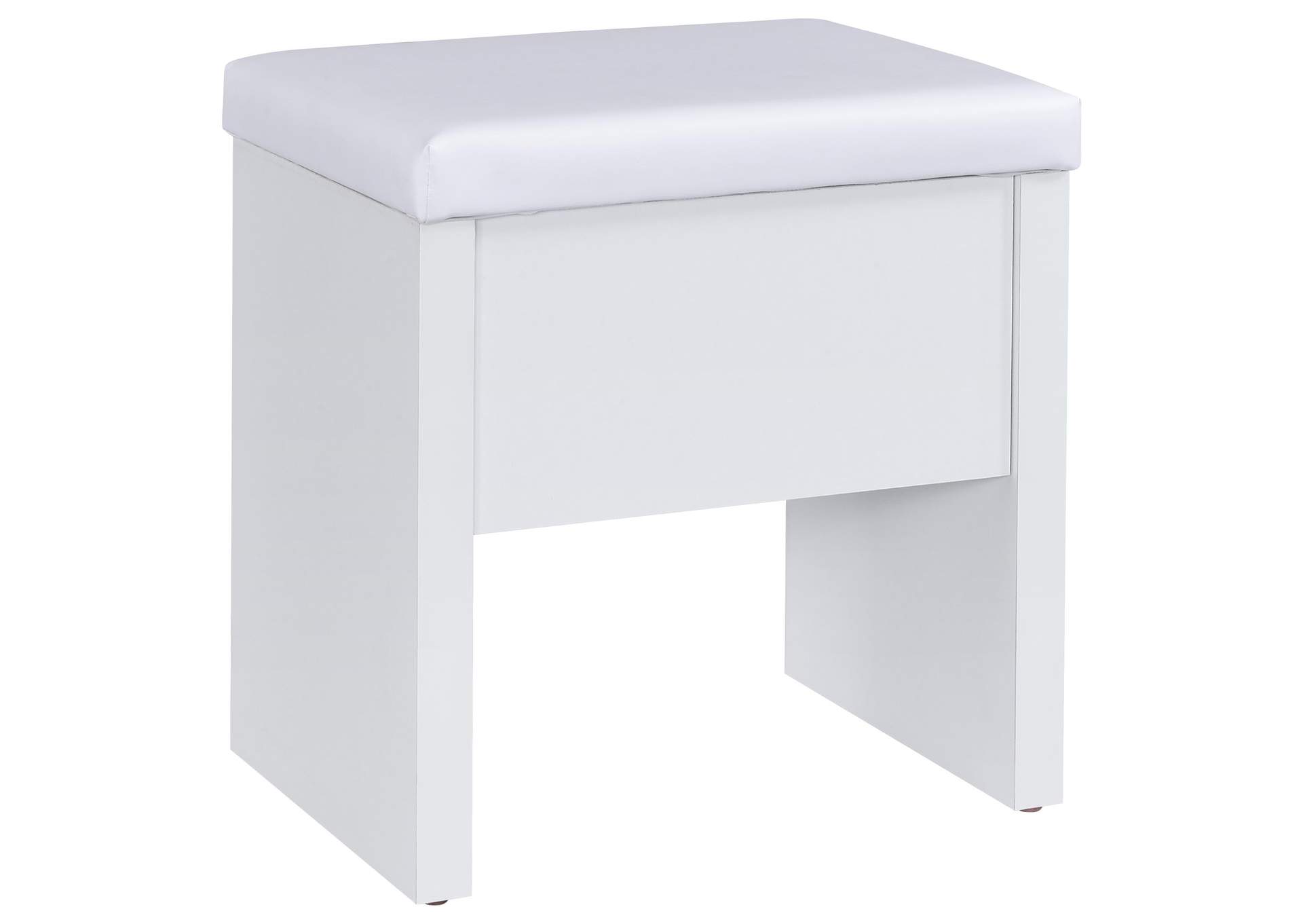 Bunbury Makeup Vanity Table Set Storage Mirror and Stool White image 10