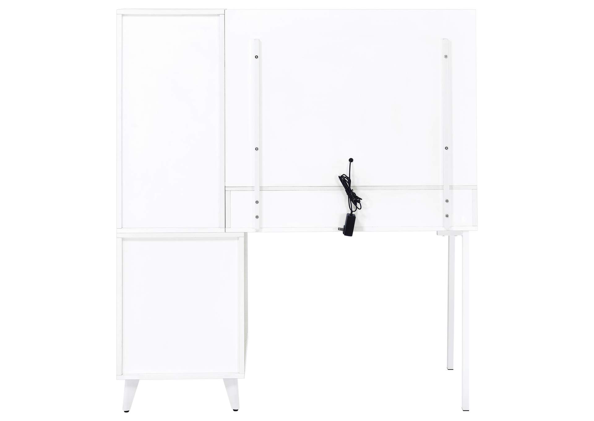 Souza 5-Drawer Makeup Vanity Table With LED Mirror White High Gloss image 10
