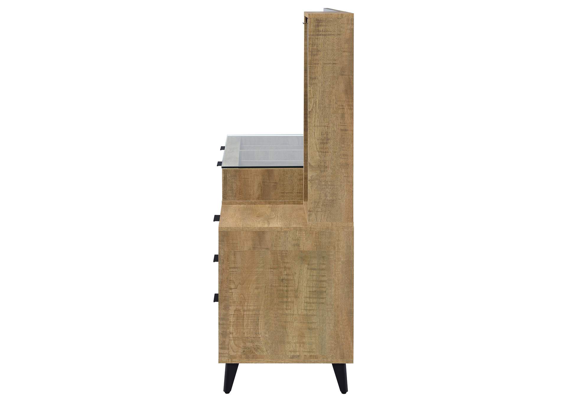 Souza 5-Drawer Makeup Vanity Table With LED Mirror Mango image 8