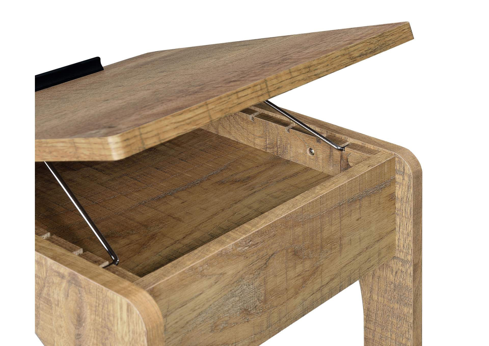 Ralston C-Shaped Lift-Top Sofa Side Table With Casters Mango image 14
