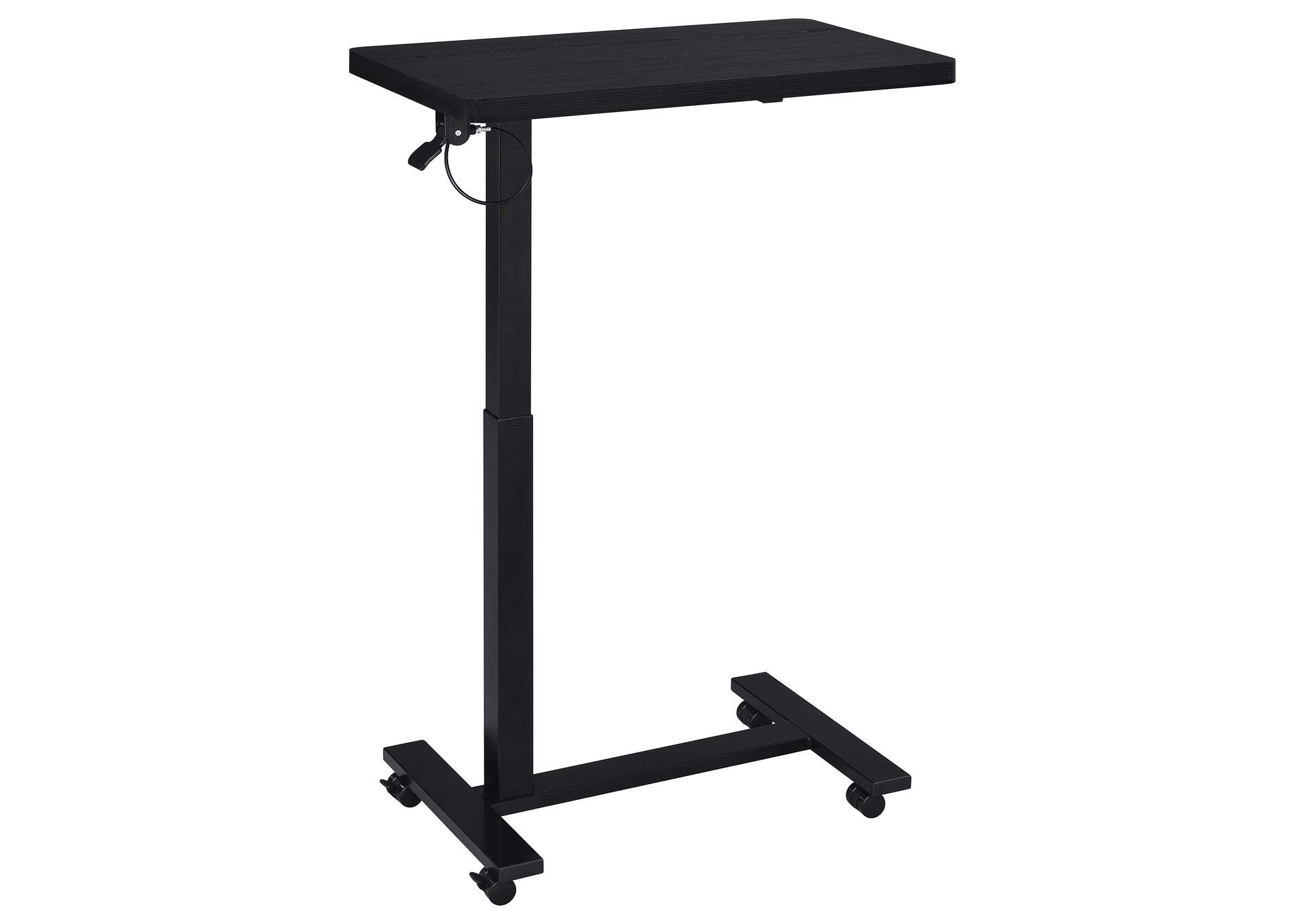 Westpark Pneumatic Adjustable C-Shape Side Table with Casters Black image 6