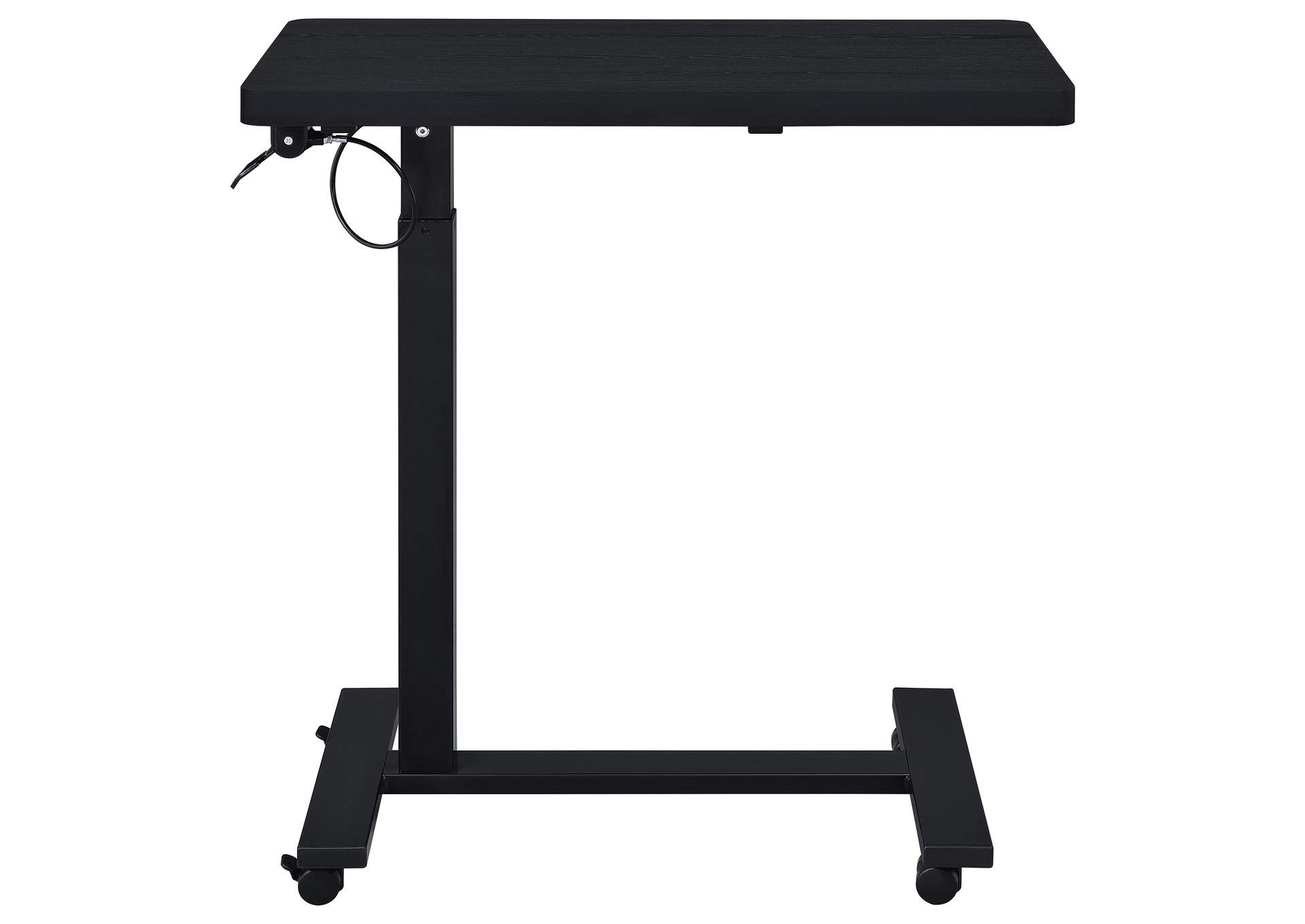 Westpark Pneumatic Adjustable C-Shape Side Table with Casters Black image 7