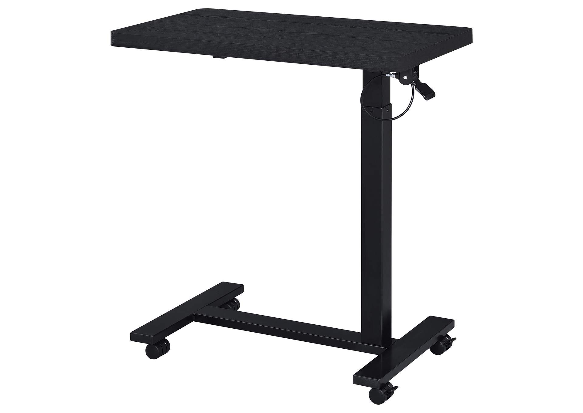 Westpark Pneumatic Adjustable C-Shape Side Table with Casters Black image 8