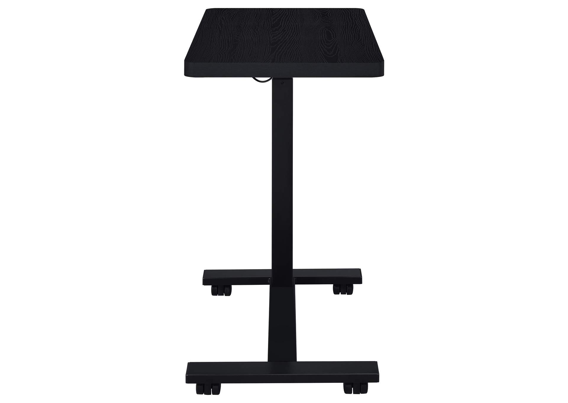 Westpark Pneumatic Adjustable C-Shape Side Table with Casters Black image 12