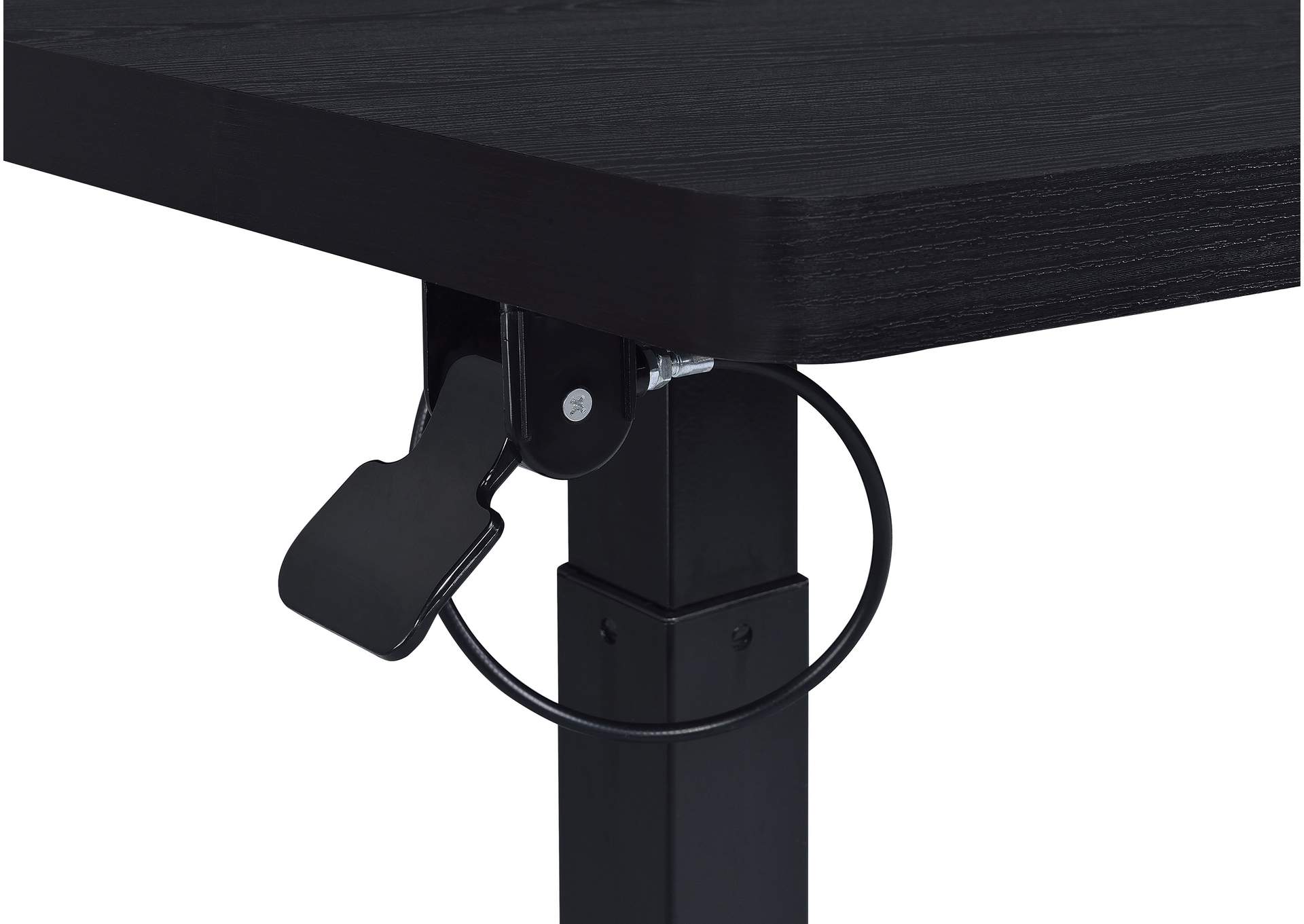 Westpark Pneumatic Adjustable C-Shape Side Table with Casters Black image 13