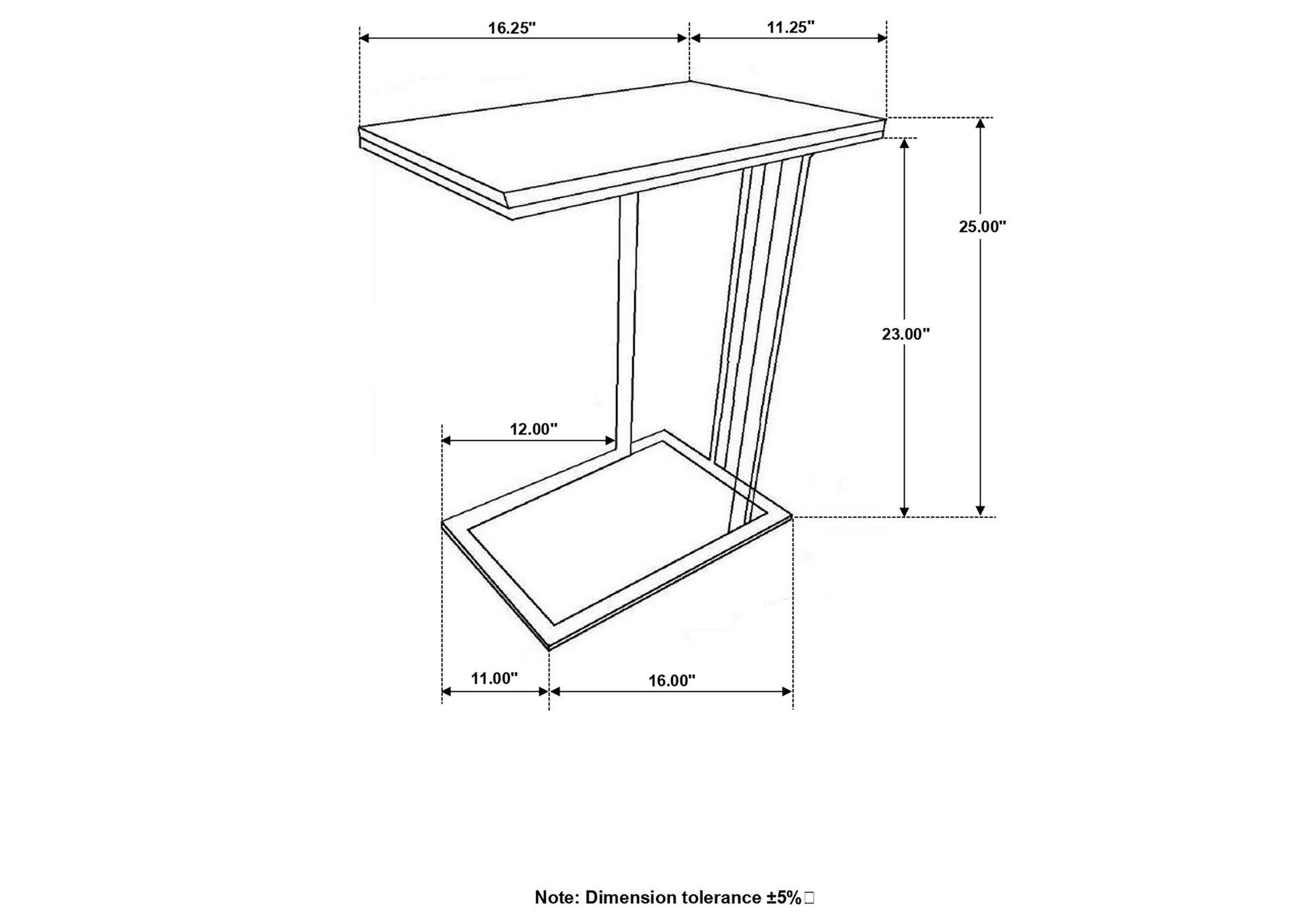 Vicente Accent Table with Marble Top Grey