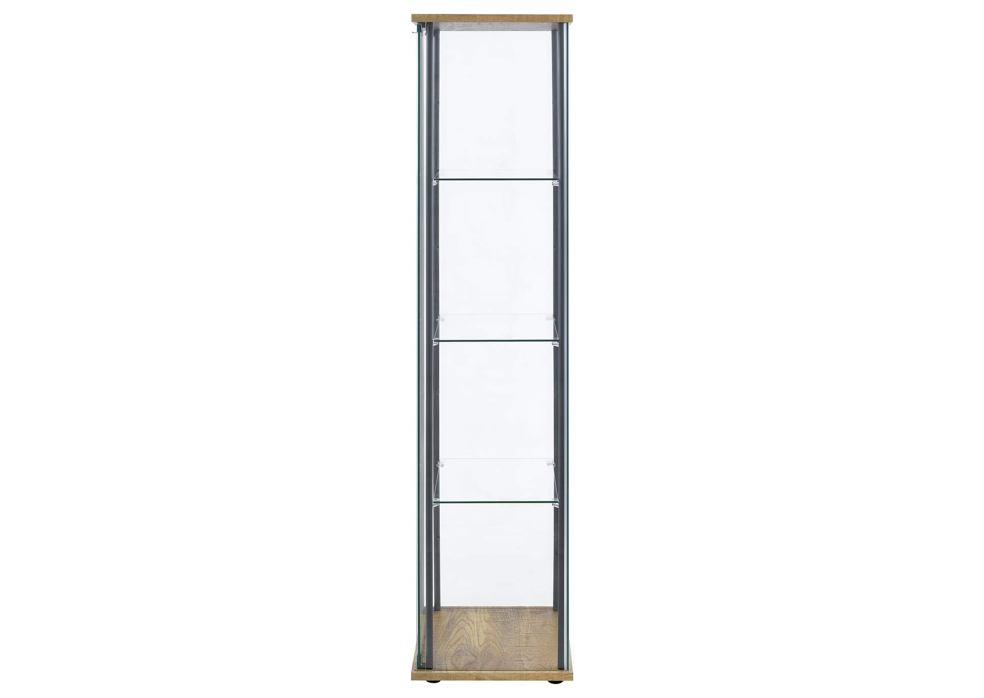 Bellatrix 3-shelf Clear Glass Curio Cabinet Mango image 5