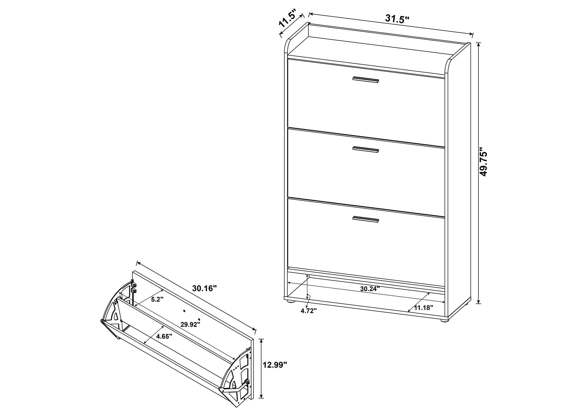 Denia 3-tier Engineered Wood Shoe Cabinet Mango image 13