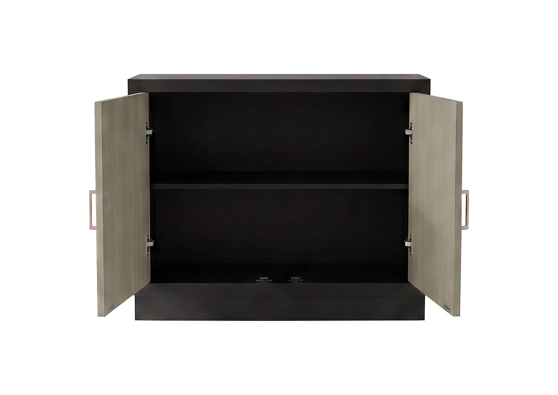 Kerrick 2-door Bone Inlay Accent Cabinet Beige and Black image 5