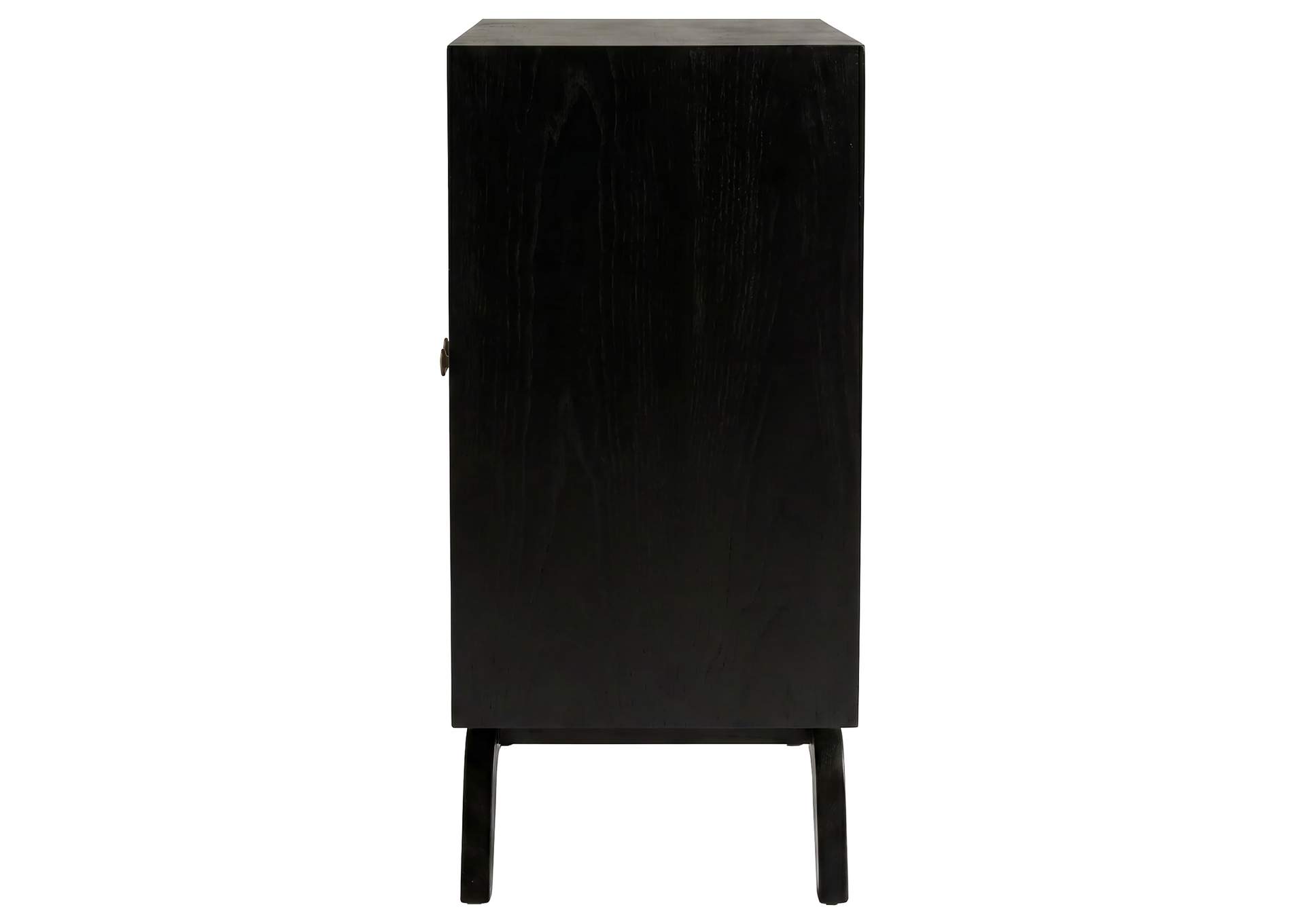 Marlon 2-door Floral Bone Inlay Accent Cabinet Black image 7
