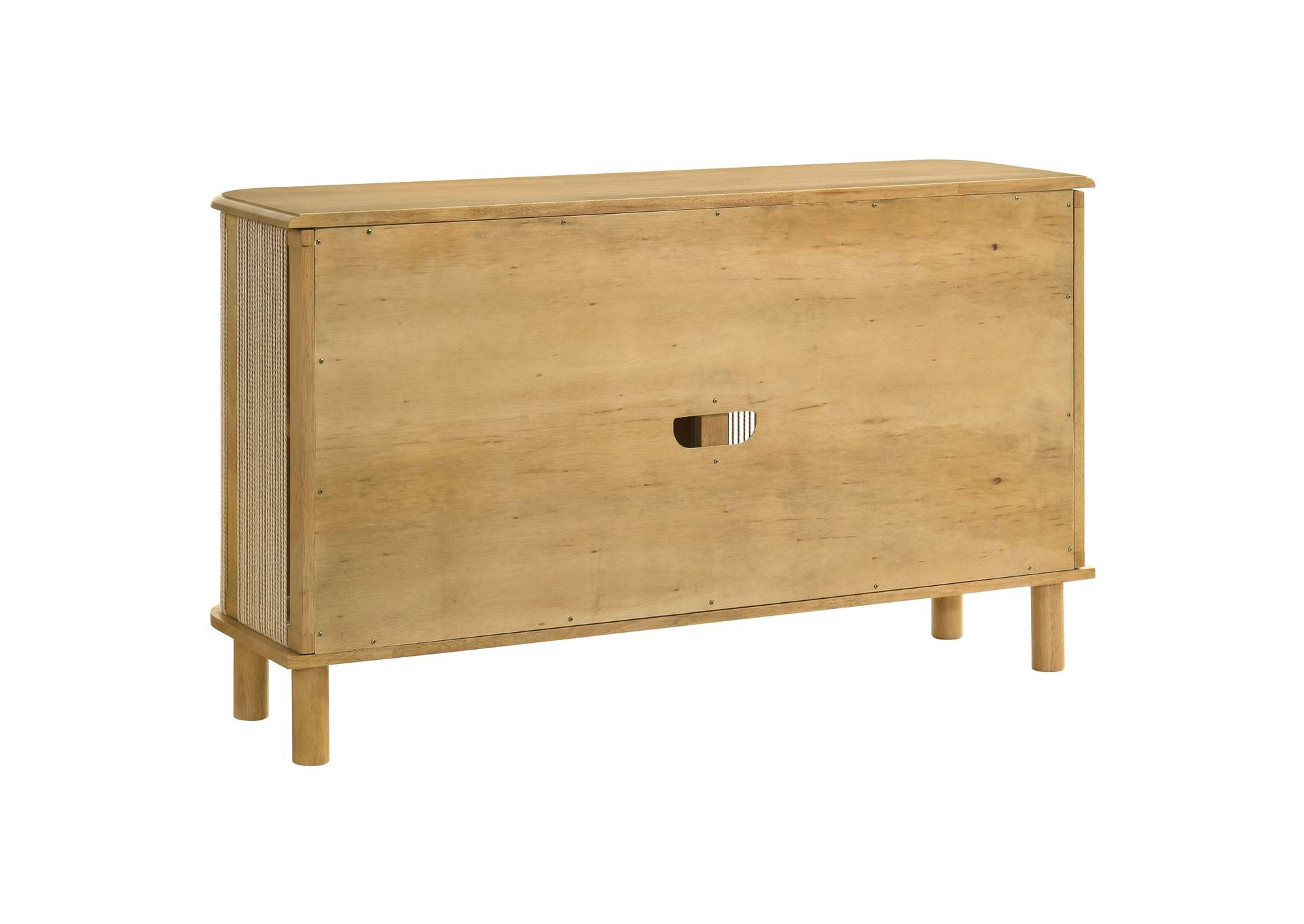 Ervine 3-Door Rope Panel Sideboard Accent Storage Cabinet Natural image 8