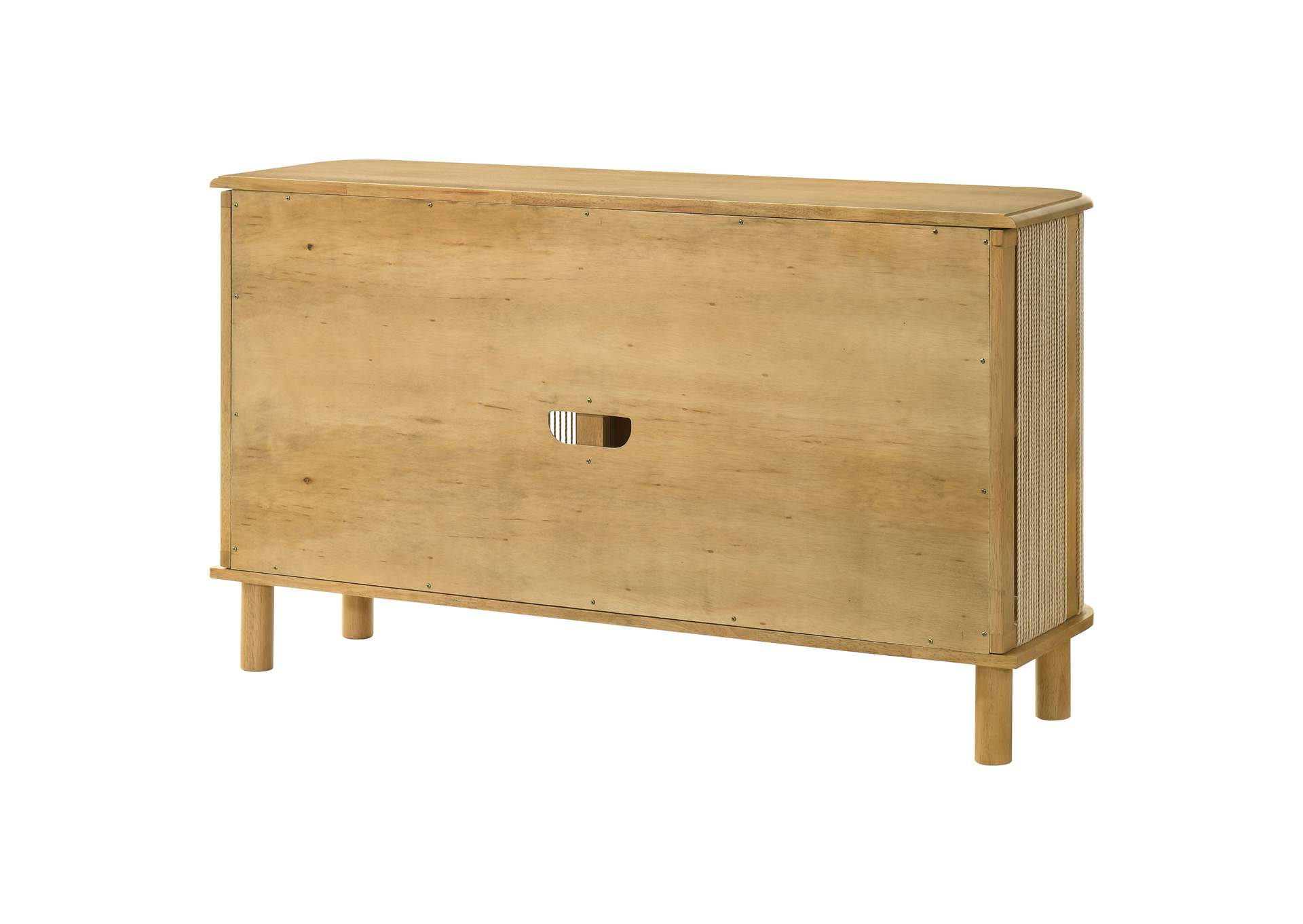 Ervine 3-Door Rope Panel Sideboard Accent Storage Cabinet Natural image 10