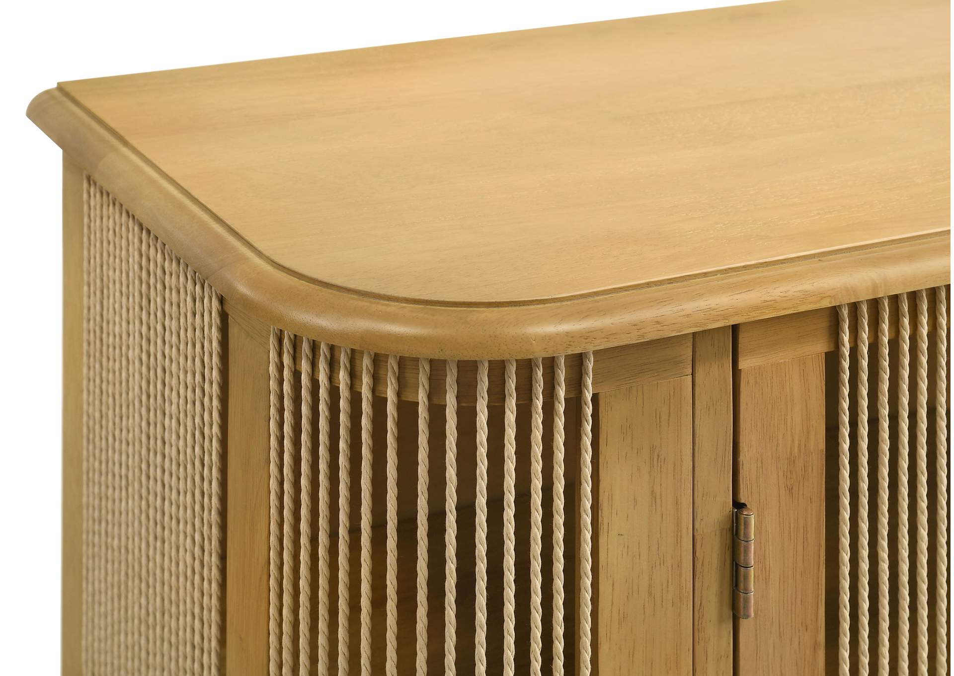 Ervine 3-Door Rope Panel Sideboard Accent Storage Cabinet Natural image 13